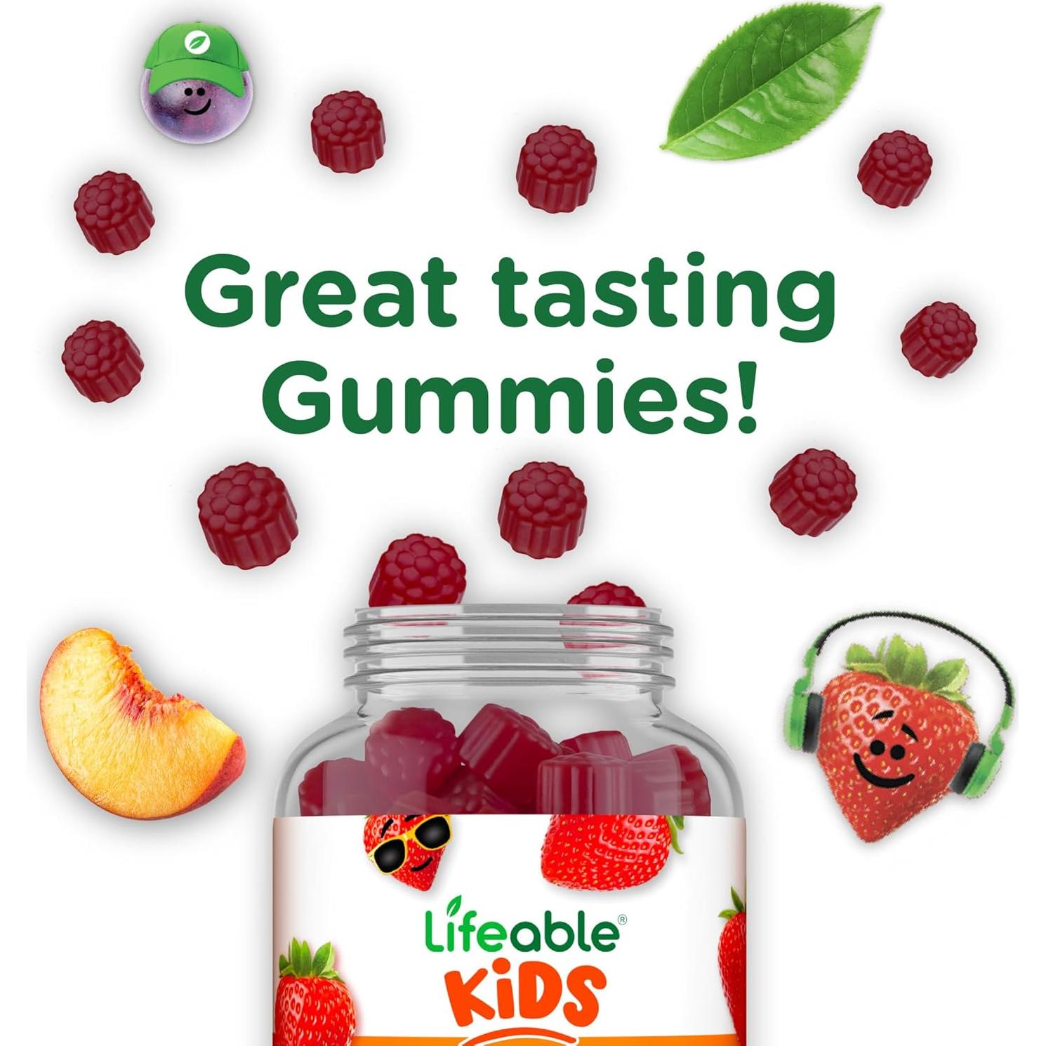 Gomitas de Vitamina D3 K2 Lifeable 1000iu 60 Unidades