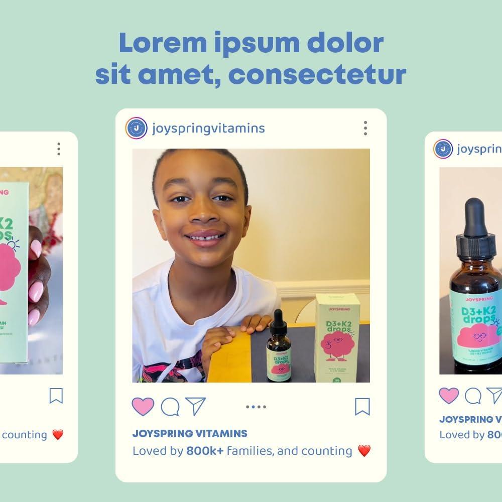 Gotas de Vitamina D3 + K2 JoySpring 59 ml - Suplemento Niños