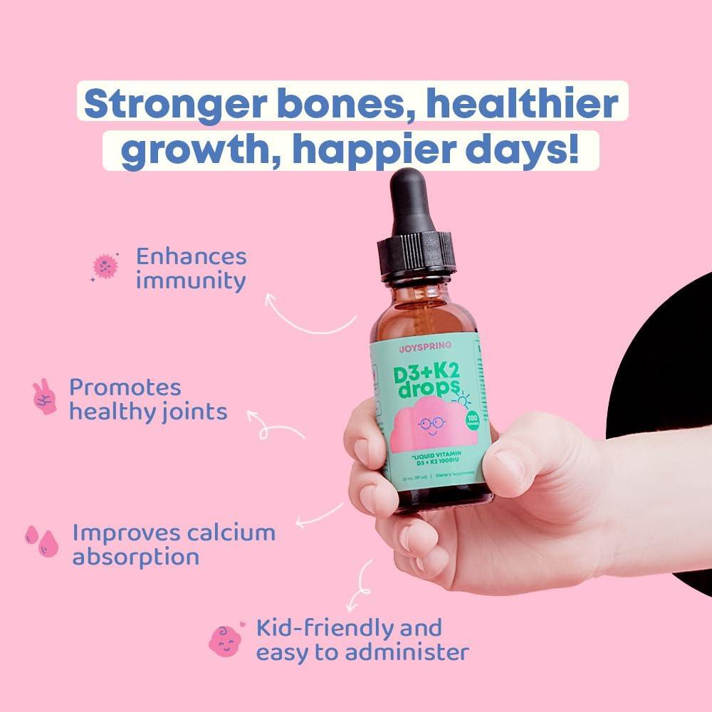 Gotas de Vitamina D3 + K2 JoySpring 59 ml - Suplemento Niños