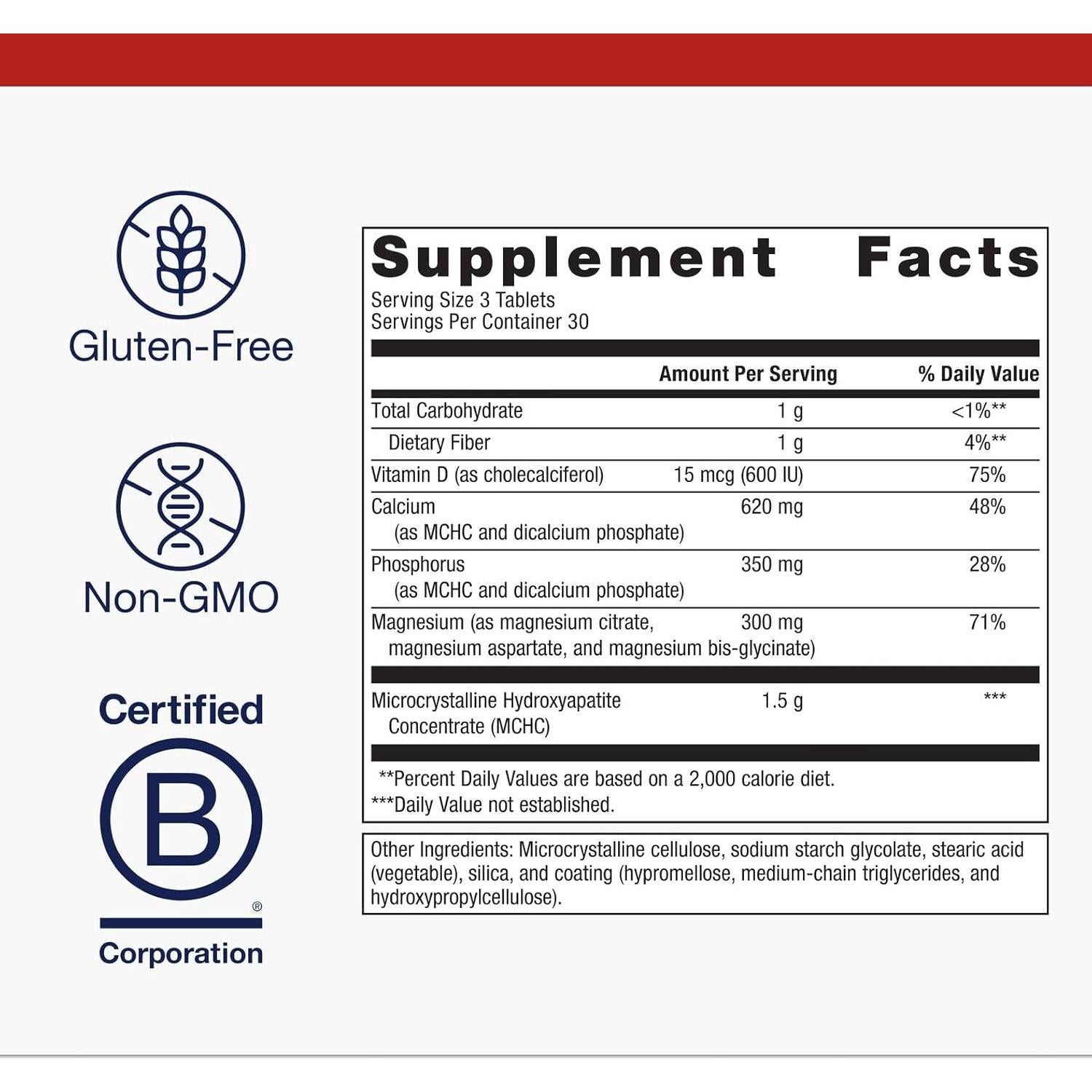 Suplemento Constructor Óseo Metagenics 90 Tabletas con Magnesio