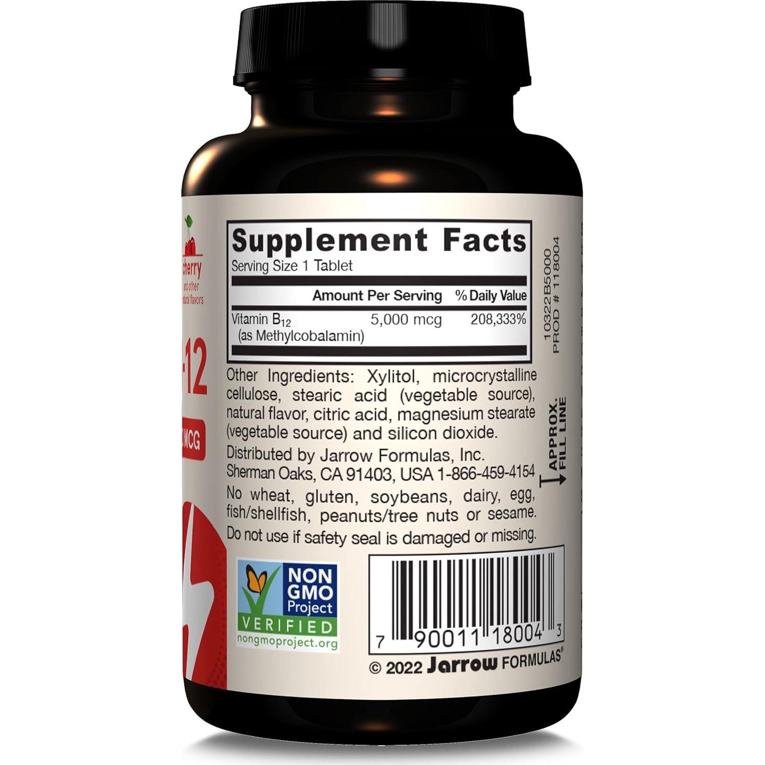 Suplemento Jarrow Formulas Methyl B-12 5000 mcg 60 Tabletas