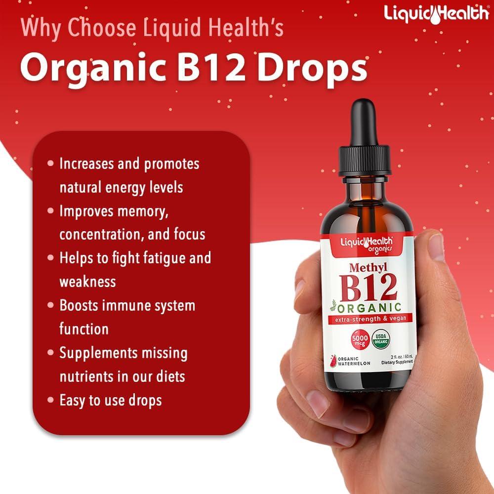 Gotas Líquidas de Vitamina B12 Orgánica Liquid Health 59 ml