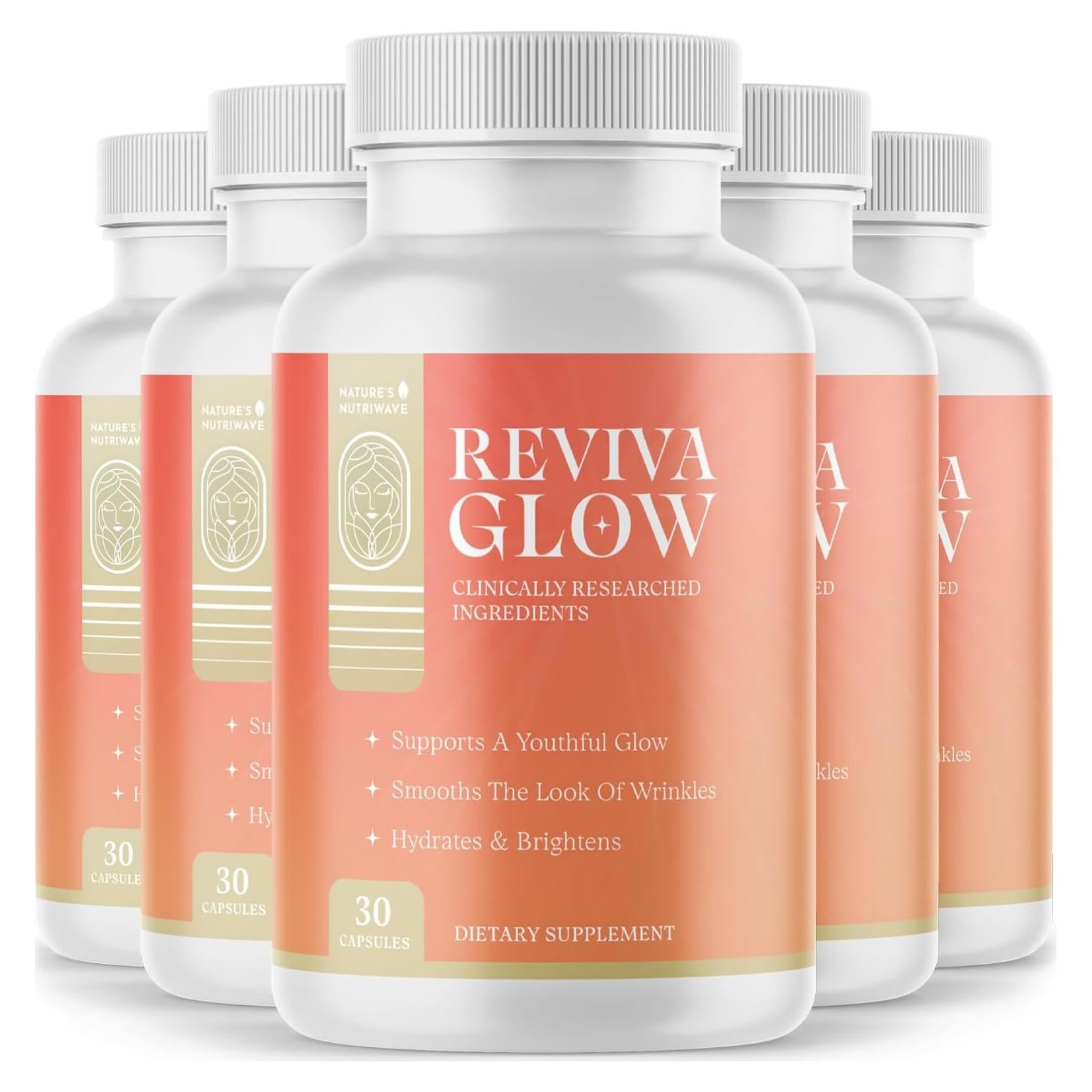 Cápsulas RevivaGlow Nature's NutriWave - Suplemento Piel 30 U.