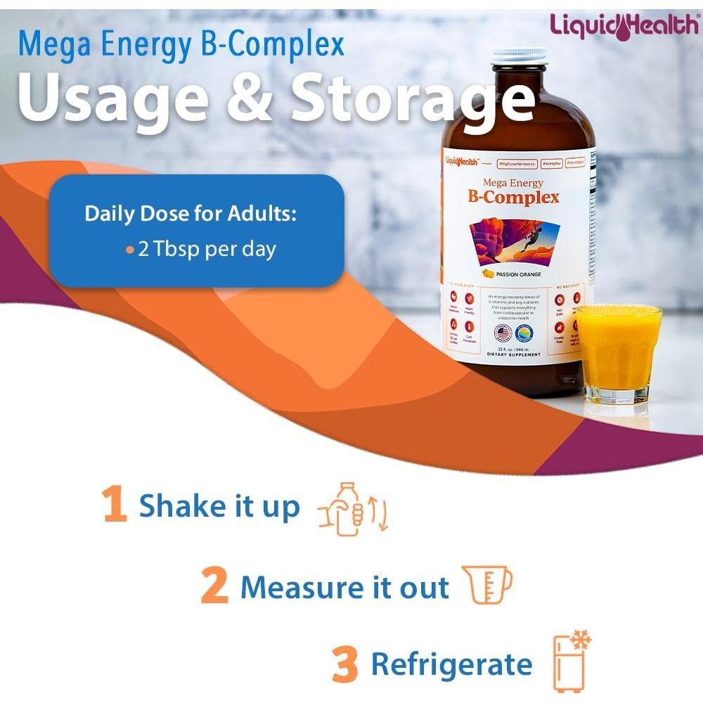 Suplemento Líquido Complejo B Liquid Health 946ml - Energía y Vitalidad