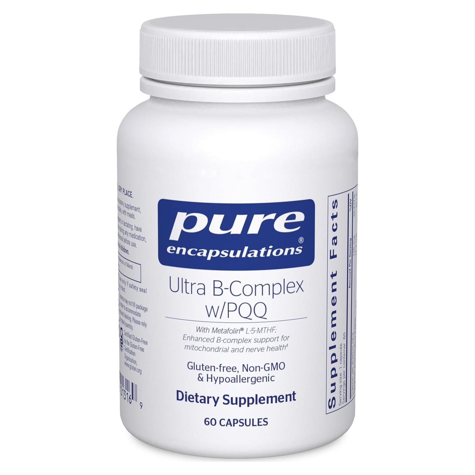 Suplemento Vitamina B Complejo Ultra Pure Encapsulations 60 Cápsulas