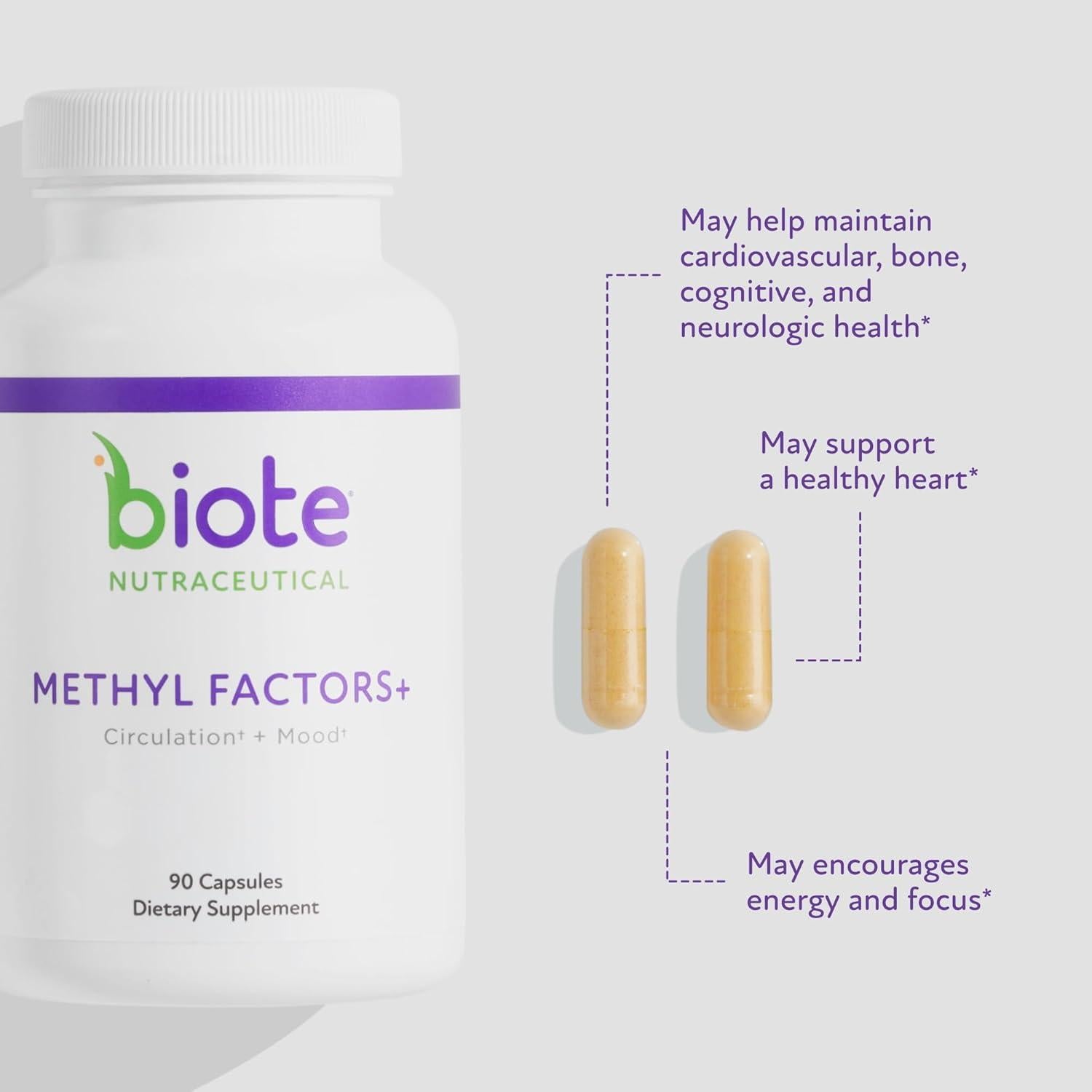 Suplemento Metilación Biote Nutraceuticals 90 Cápsulas