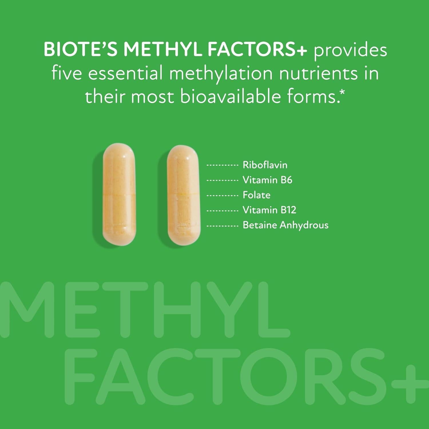 Suplemento Metilación Biote Nutraceuticals 90 Cápsulas