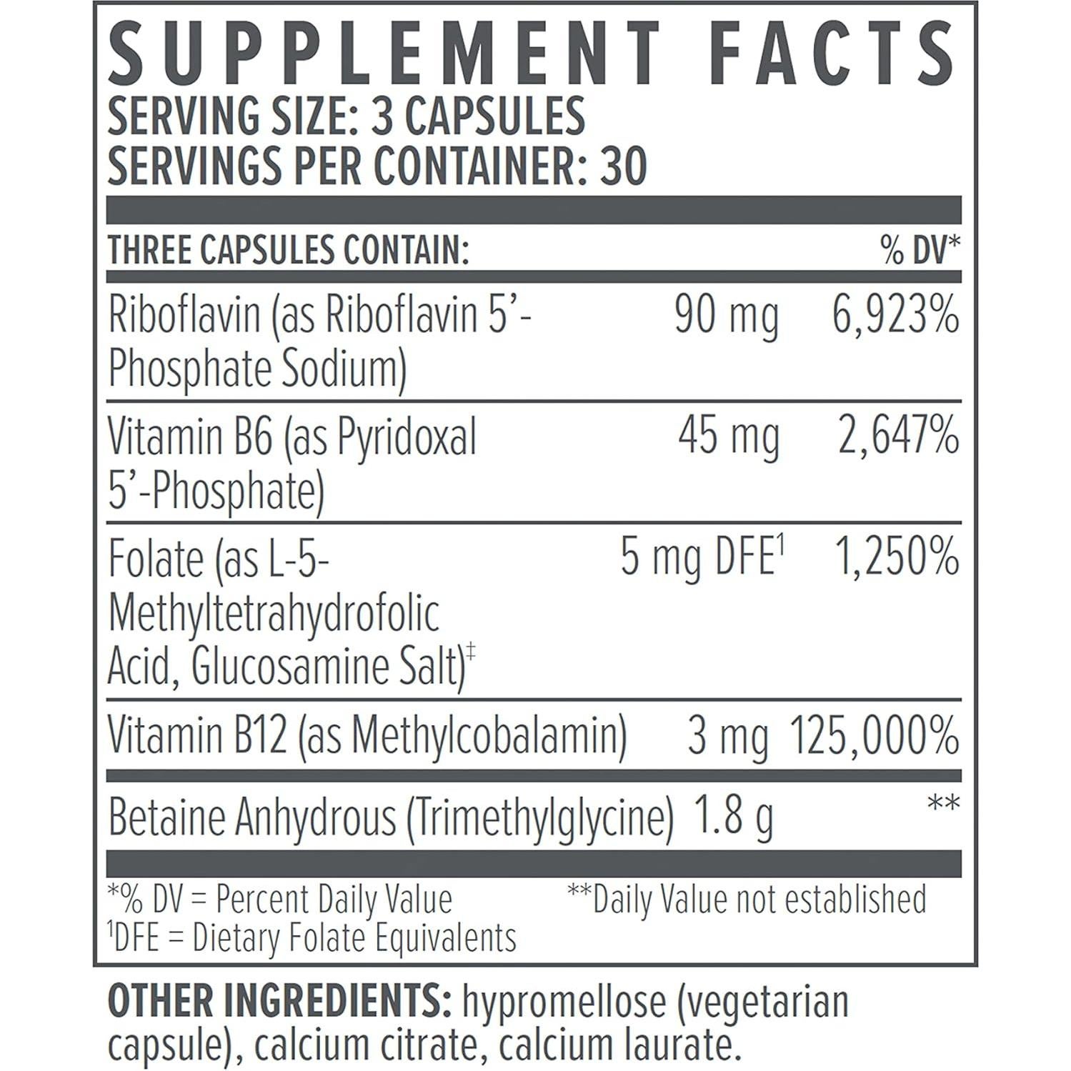 Suplemento Metilación Biote Nutraceuticals 90 Cápsulas