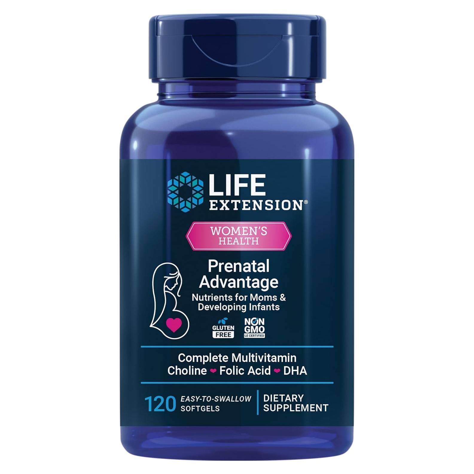 Multivitamínico Prenatal Life Extension 120 Gelatinas Blandas