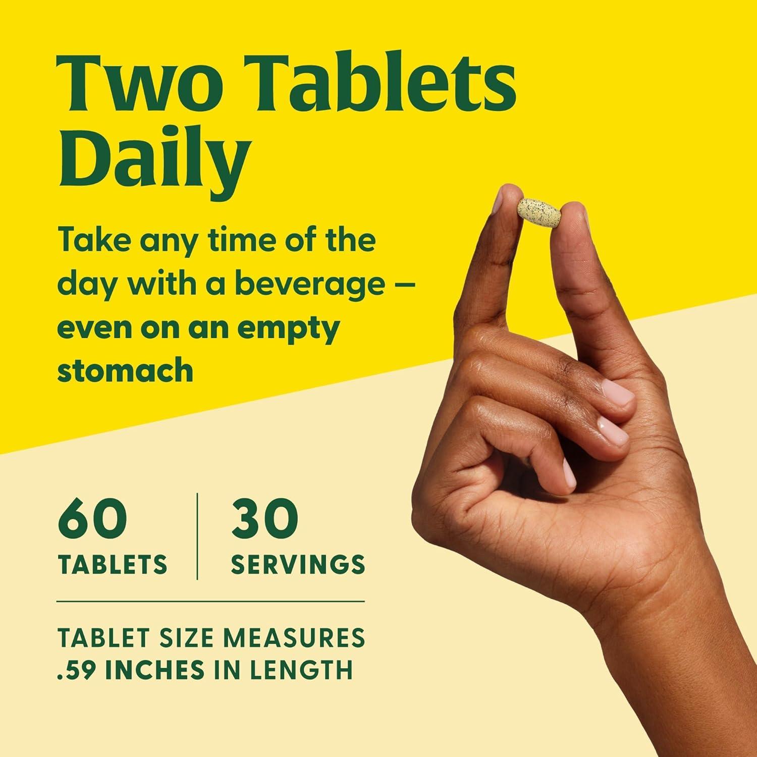 Suplemento L-Teanina 200 mg MegaFood con Vitaminas B - 60 Tabletas