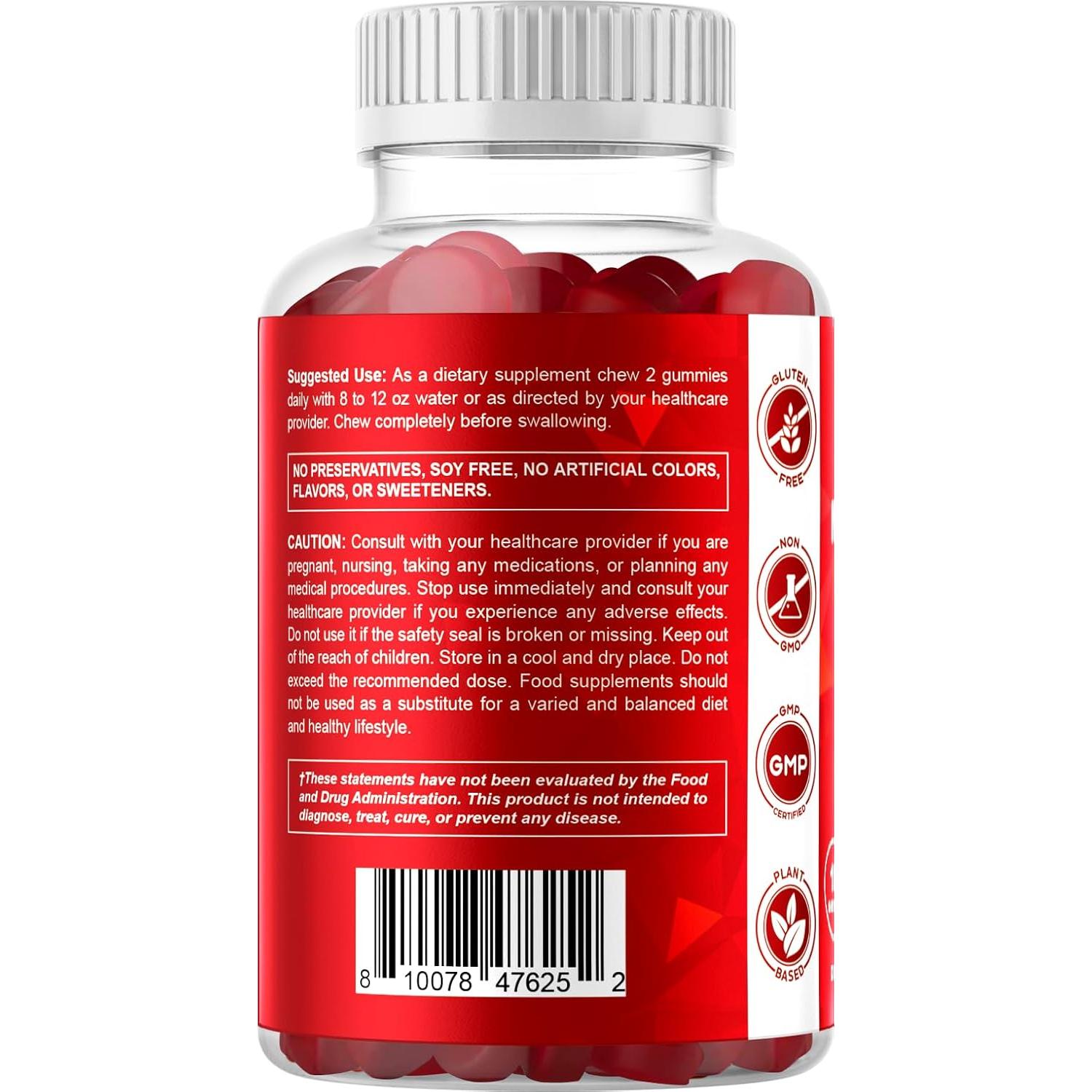Vitamatic Gominolas de Vitamina B12 Extra Fuerte 5000 mcg - 240 Unidades, Sabor Cereza