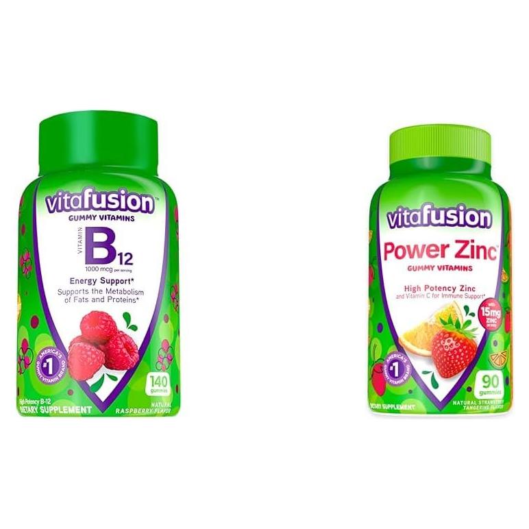 Vitafusion Vitamina B12 140 gomitas y Zinc 90 gomitas