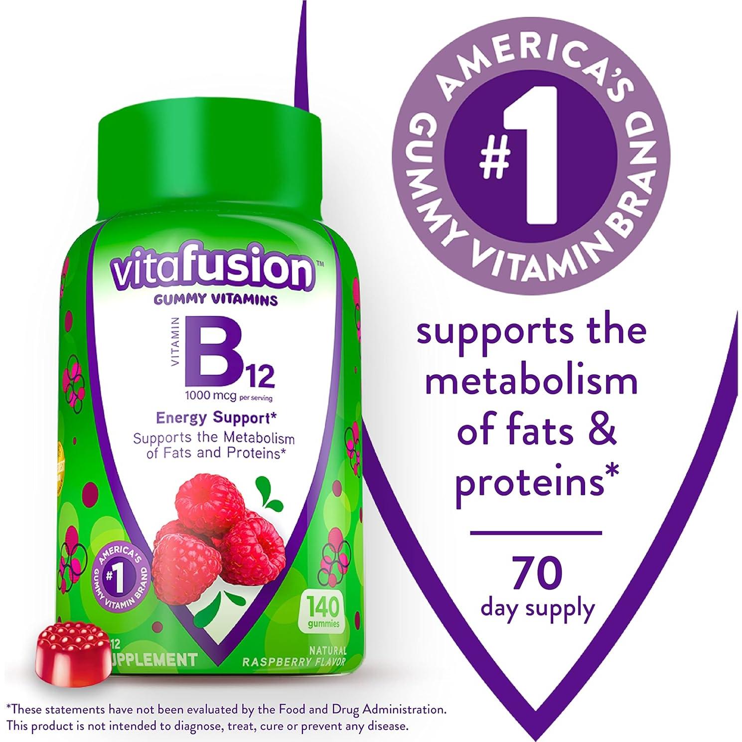 Vitafusion Vitamina B12 140 gomitas y Zinc 90 gomitas