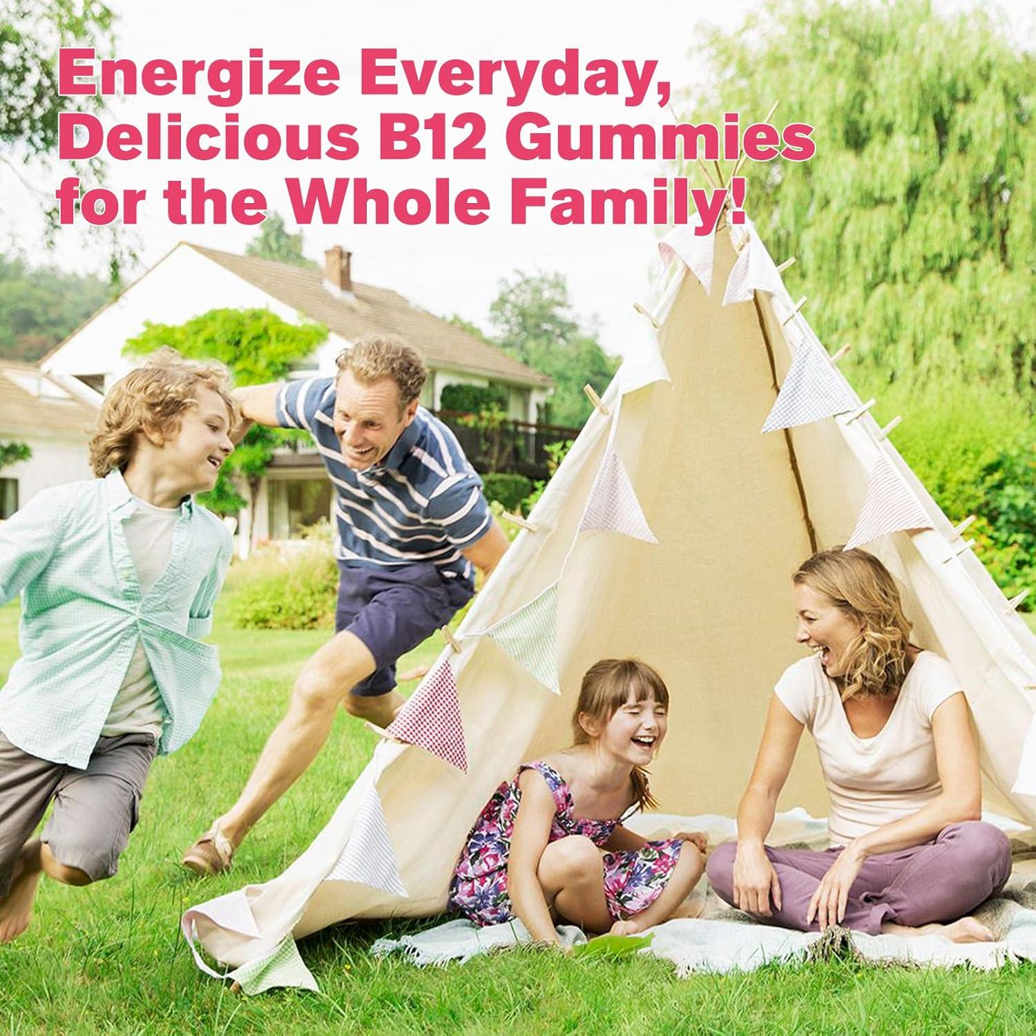 Gomitas de Vitamina B12 CFILIHTC 5000mcg Sabor Fresa 60 Unidades