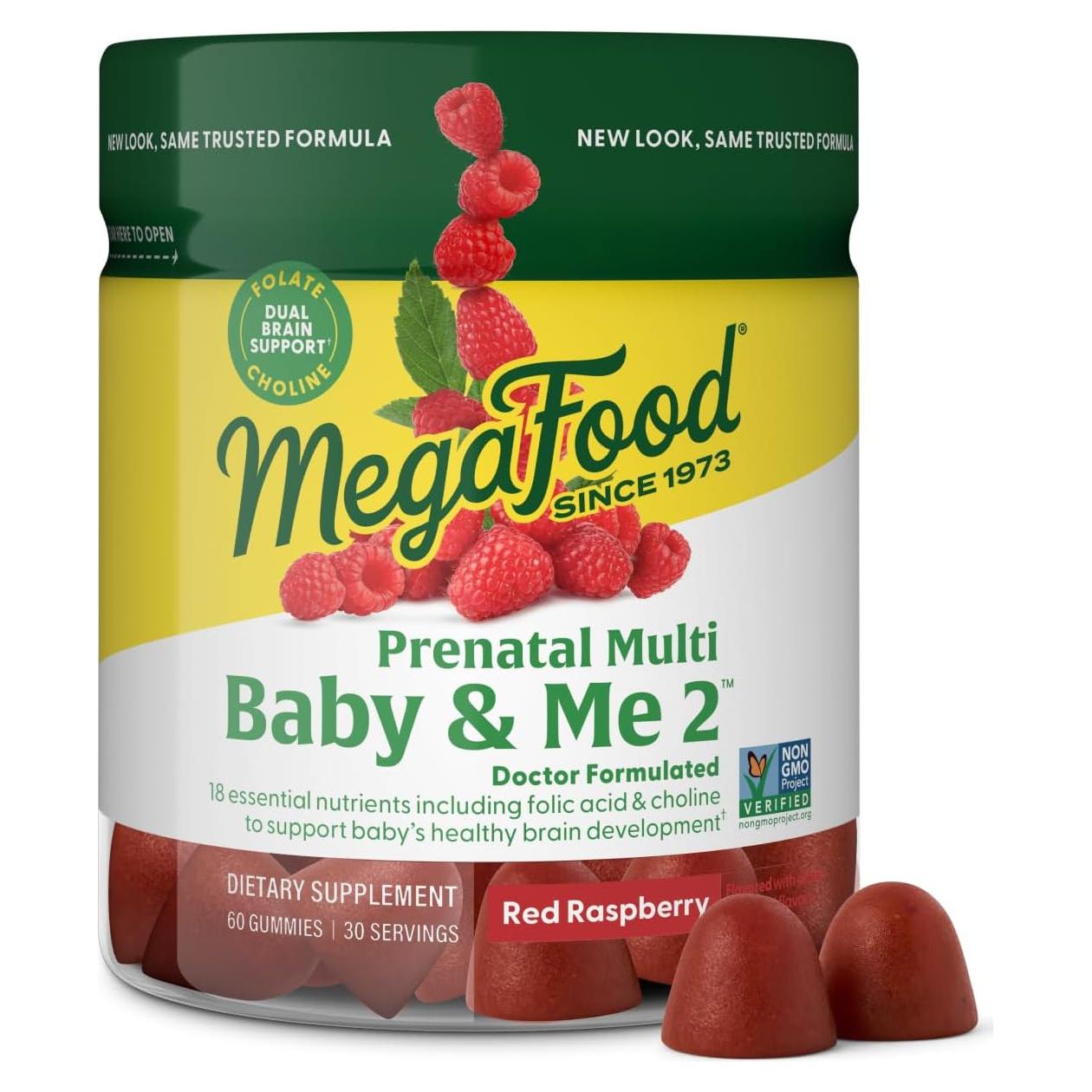MegaFood Baby & Me 2 Gominolas Prenatales Frambuesa 60 Unidades