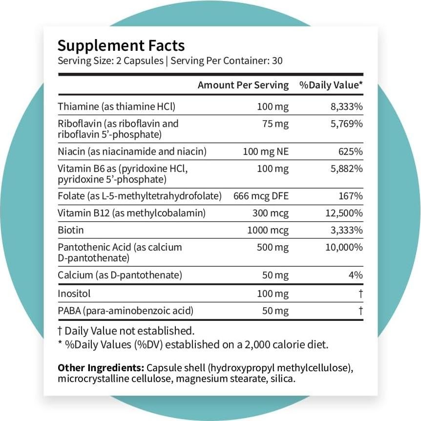 Complejo de Vitaminas B Pattern Wellness - 60 Cápsulas