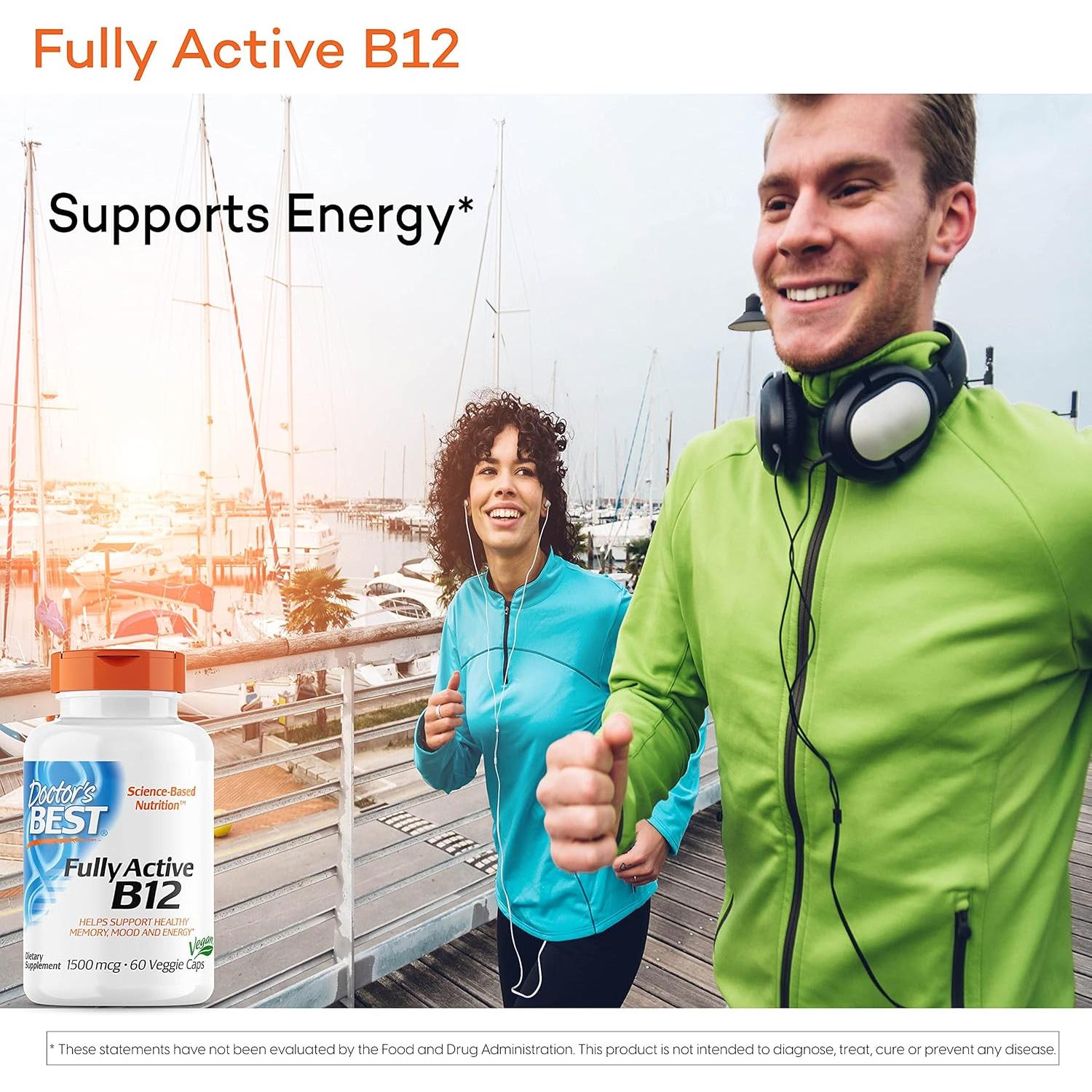 B12 Metilcobalamina Doctor's Best 1500 mcg Vegano 60 Cápsulas