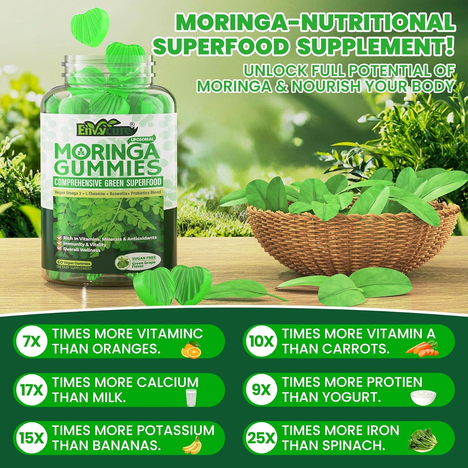 Gomitas Liposomales de Moringa Envycure 1000mg 120 Cts