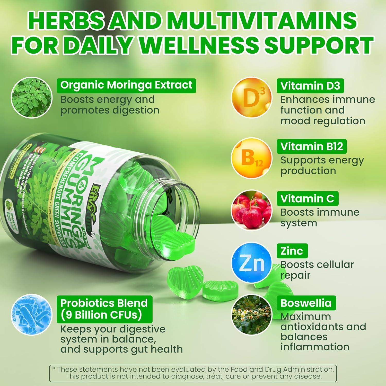 Gomitas Liposomales de Moringa Envycure 1000mg 120 Cts