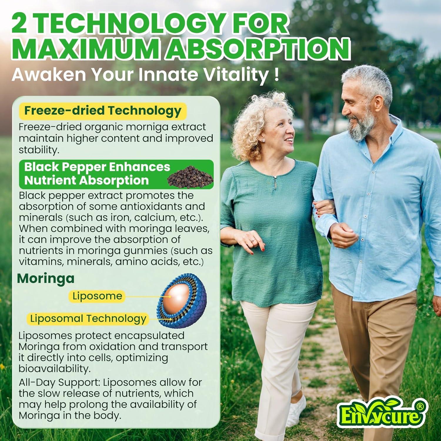 Gomitas Liposomales de Moringa Envycure 1000mg 120 Cts