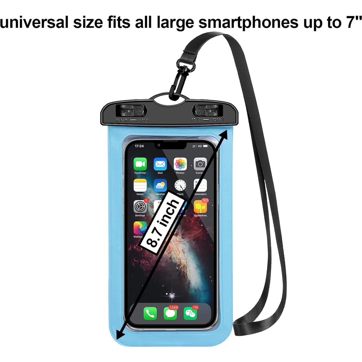 Paquete de 5 Fundas Impermeables Famoby para Teléfonos hasta 17 cm