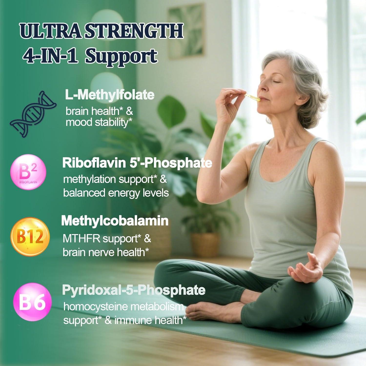 Suplemento Metilfolato 15mg WellVeraVida - 2 Paquetes de 60 Dosis