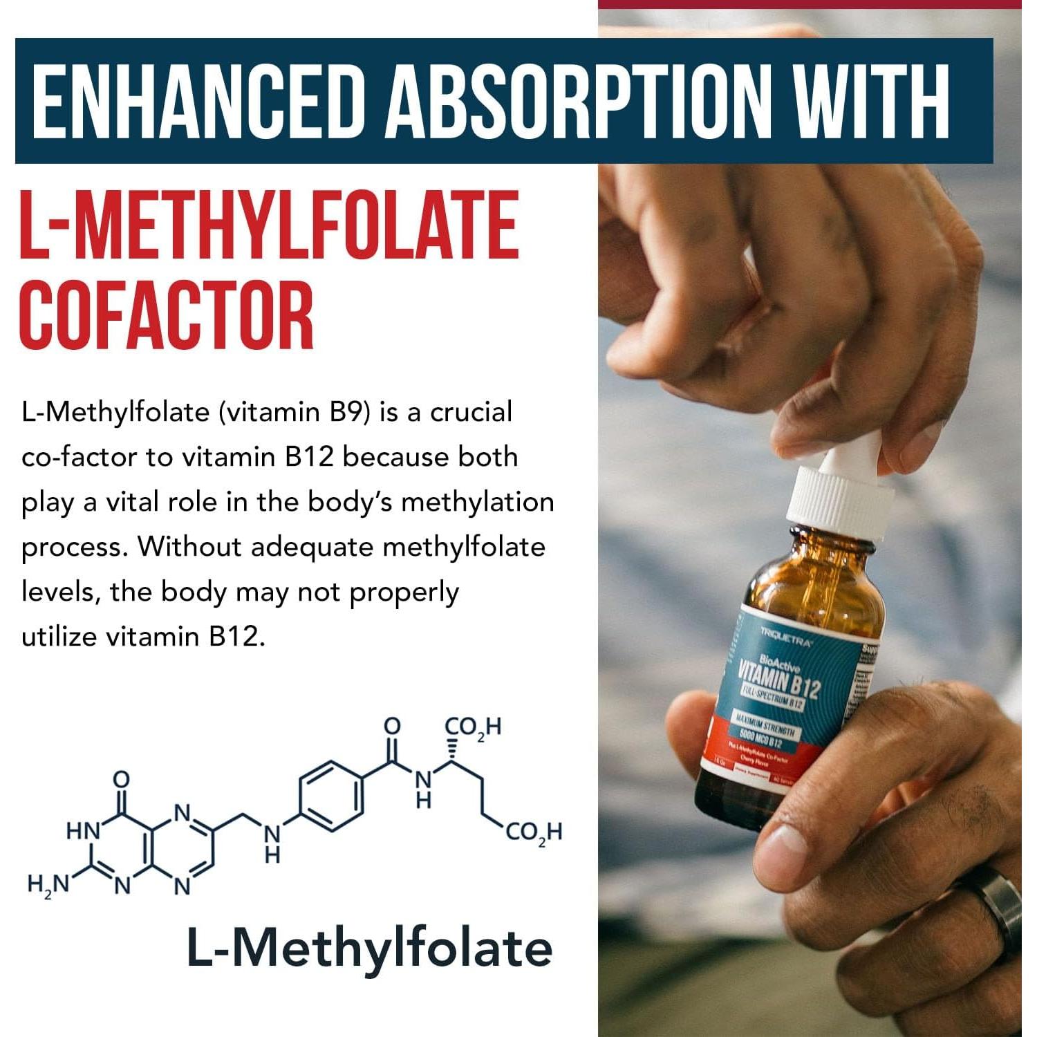 Vitamina B12 Orgánica 5000 mcg Triquetra Health - Sublingual Vegano