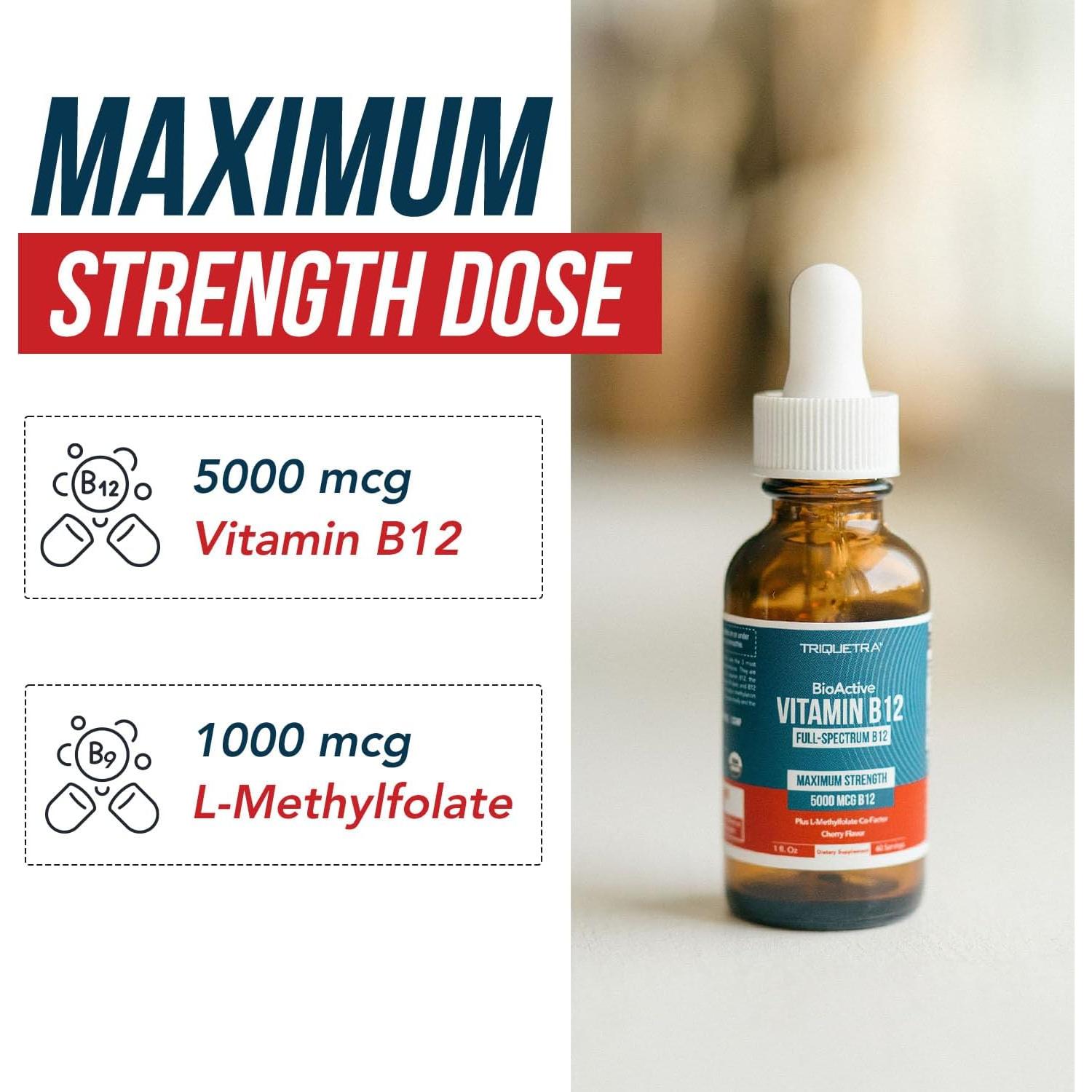 Vitamina B12 Orgánica 5000 mcg Triquetra Health - Sublingual Vegano