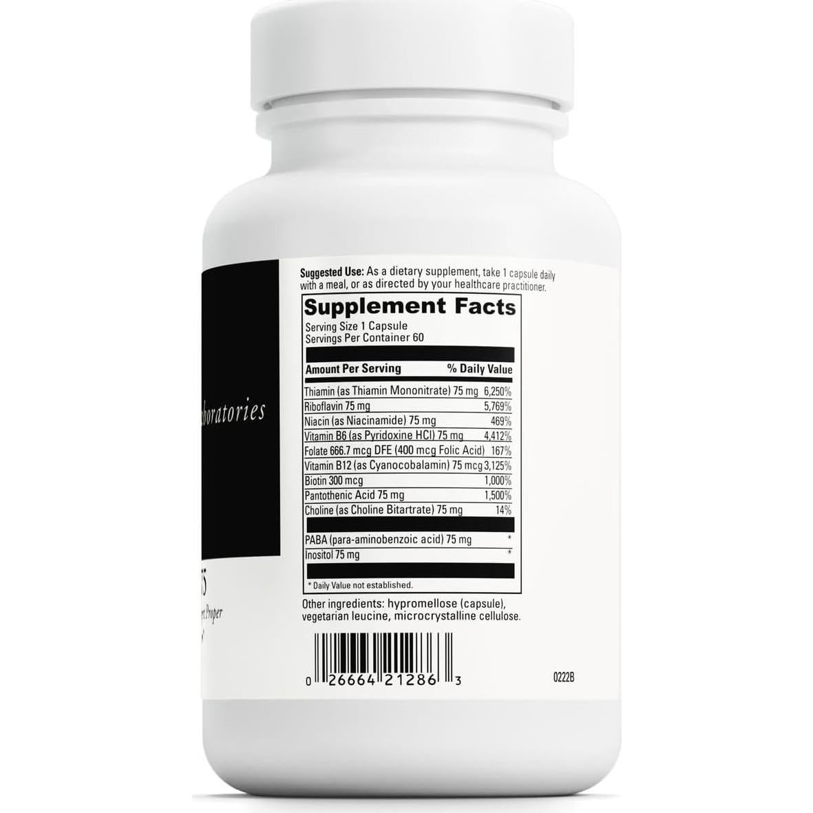 Suplemento Dietético DAVINCI Labs B Complejo 60 Cápsulas