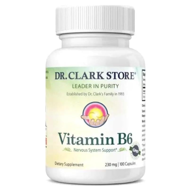 Suplemento Vitamina B6 Dr. Clark 230mg 100 Cápsulas