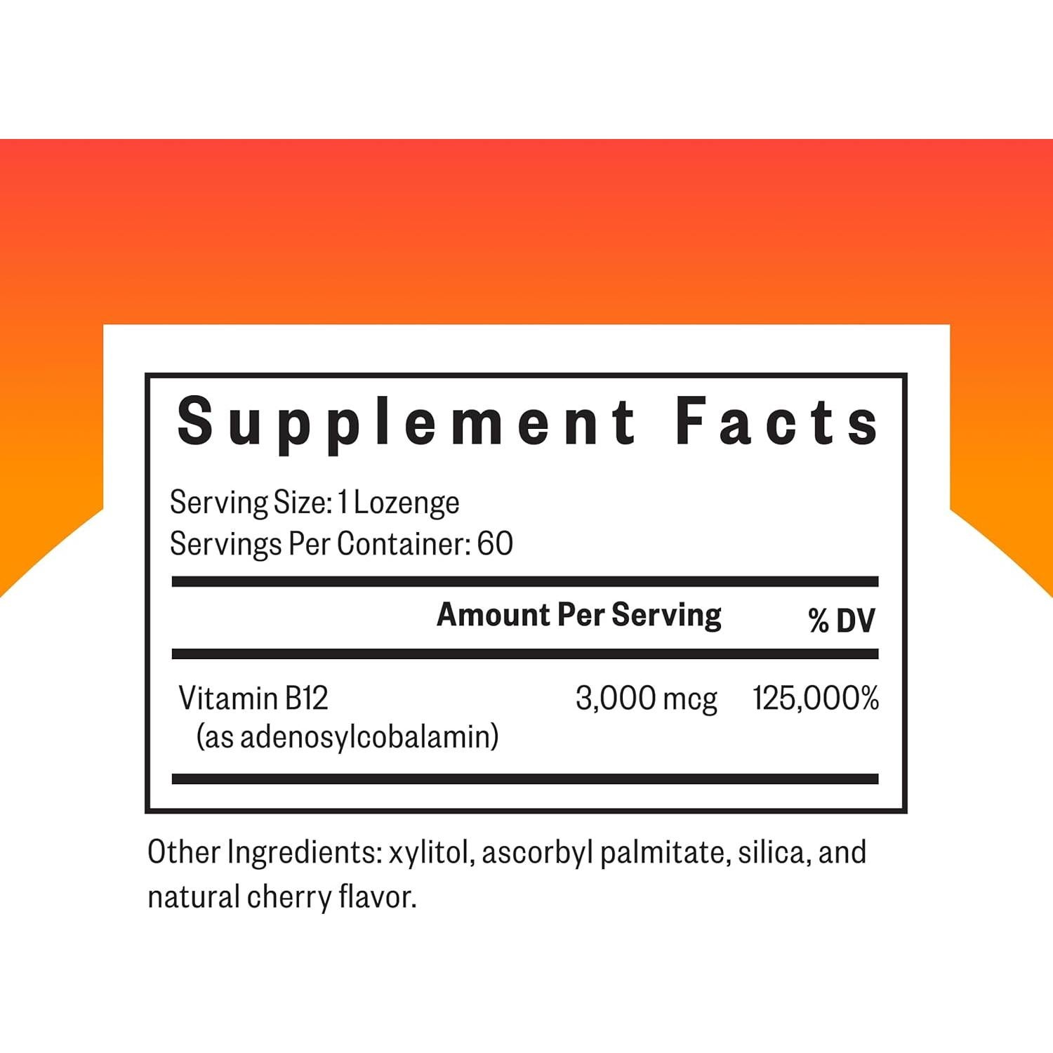 Suplemento de Vitamina B12 Adeno B12 Seeking Health 3000 mcg