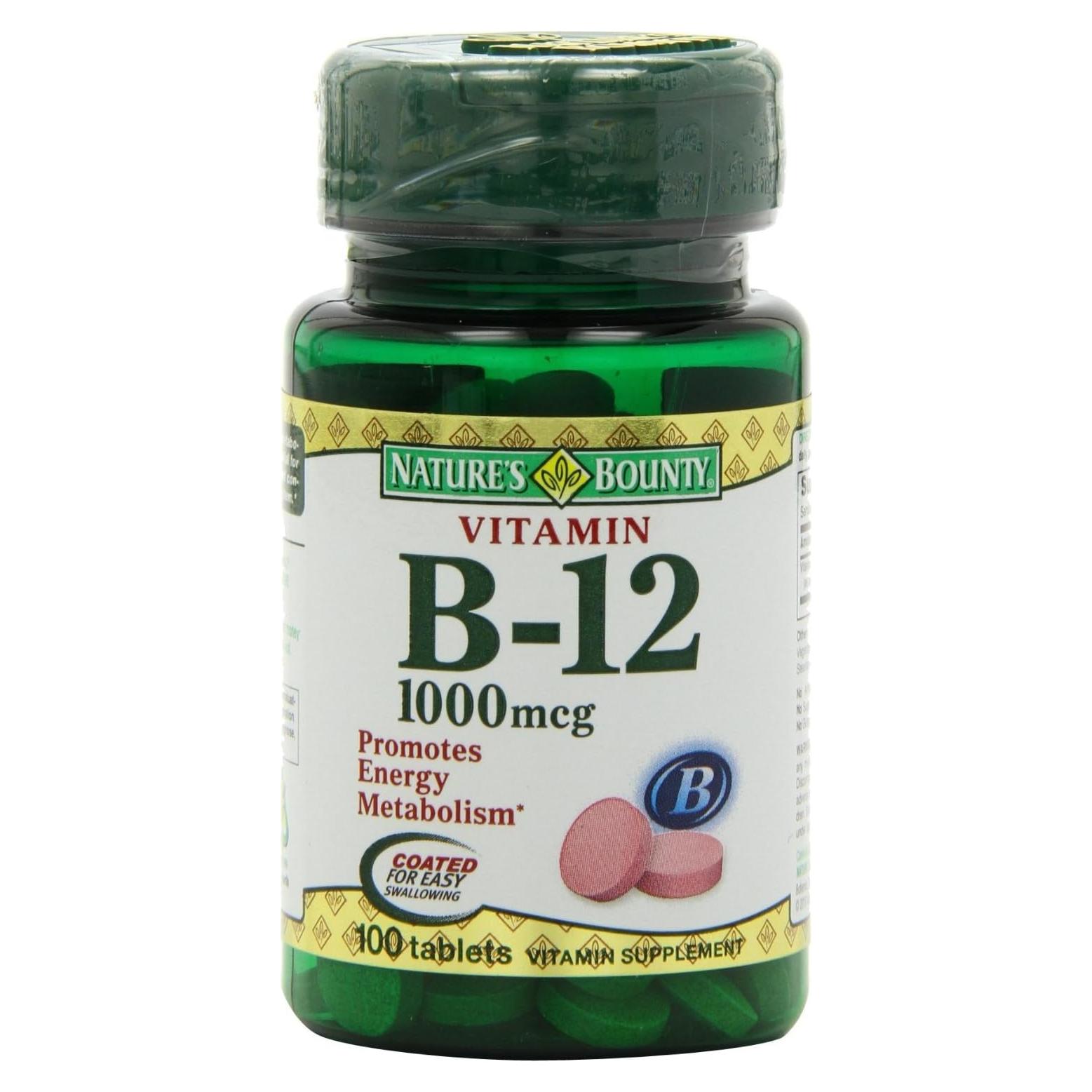 Vitamina B12 Natural 1000mcg Nature's Bounty 100 Tabletas