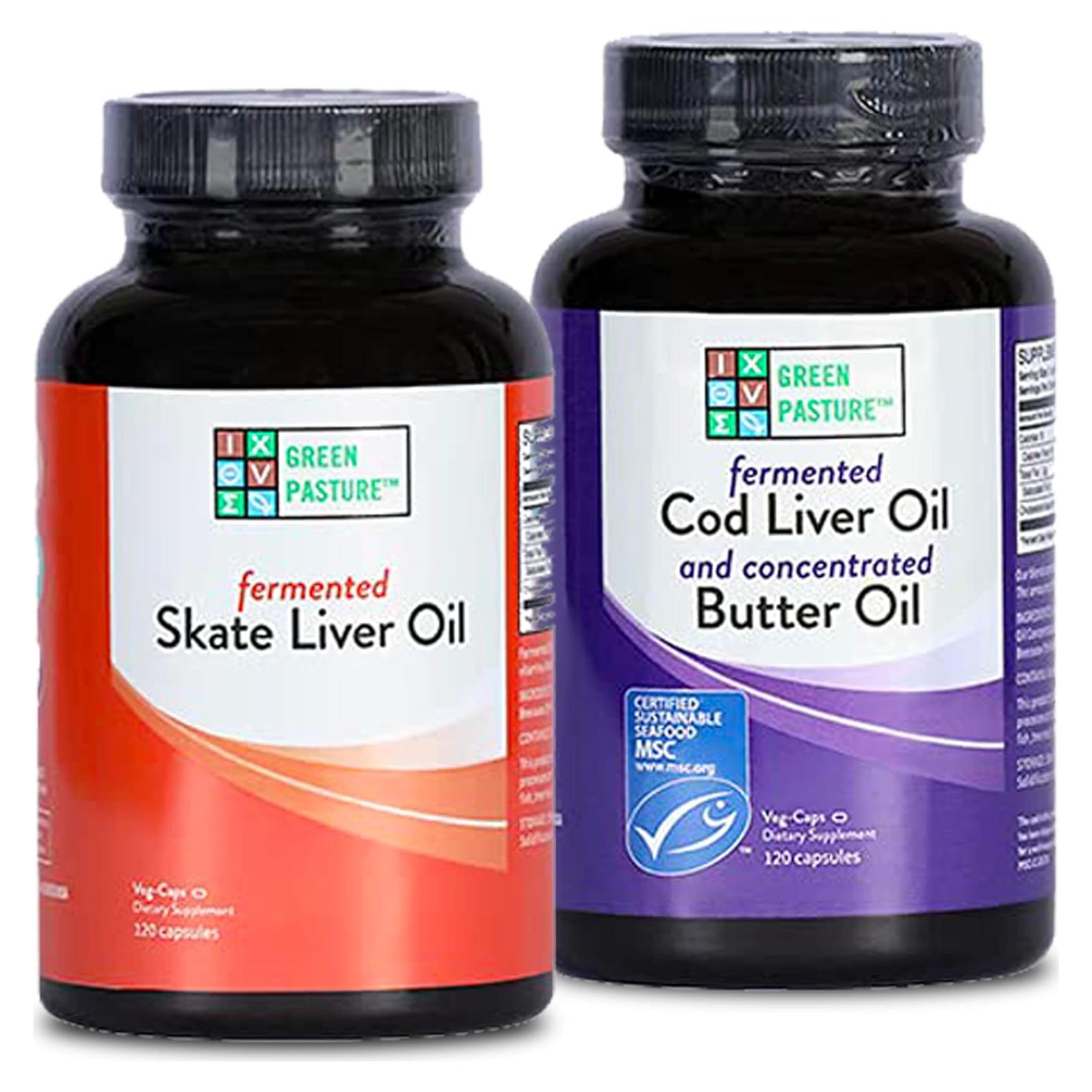 Pasto Verde 120 Cápsulas - Aceite de Hígado de Bacalao y Mantequilla - Omega 3, Vitamina A y D