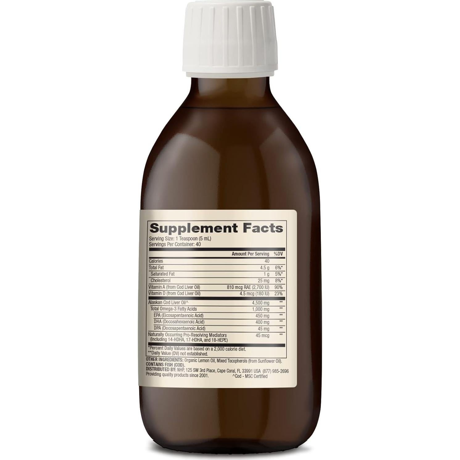 Aceite de Hígado de Bacalao Dr. Mercola 200 mL Omega-3