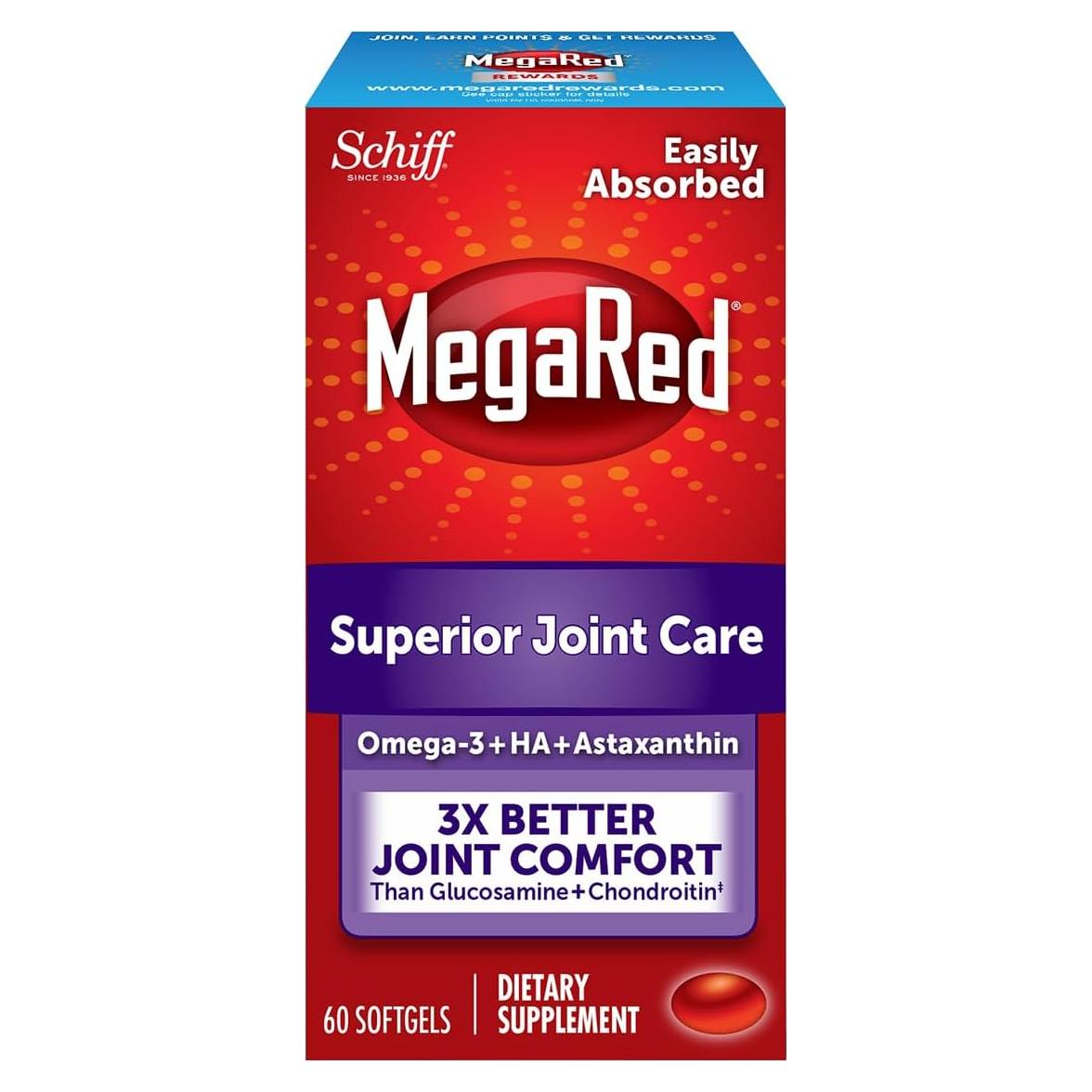MegaRed Suplemento de Aceite de Krill Omega-3 60 Cápsulas