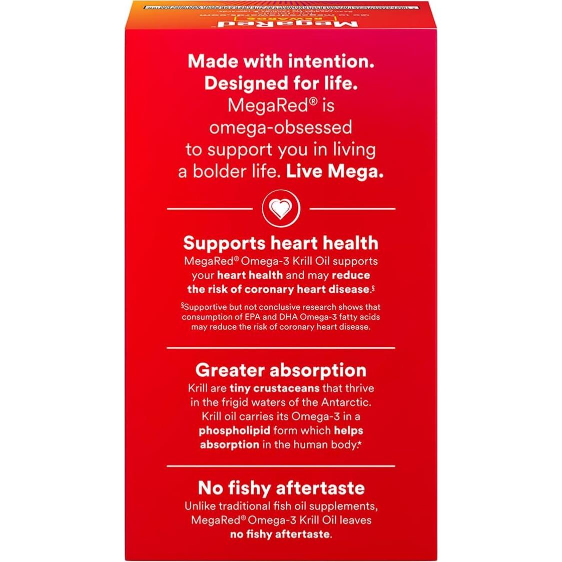 Suplemento Omega 3 MegaRed 350mg 120 Cápsulas Blandas