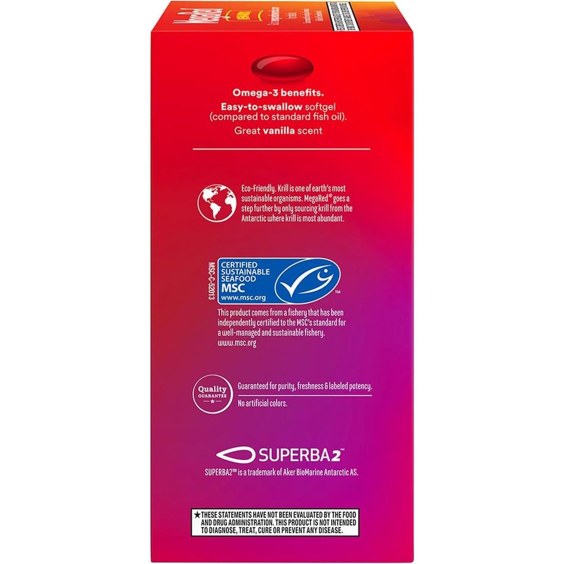 Suplemento Omega 3 MegaRed 350mg 120 Cápsulas Blandas