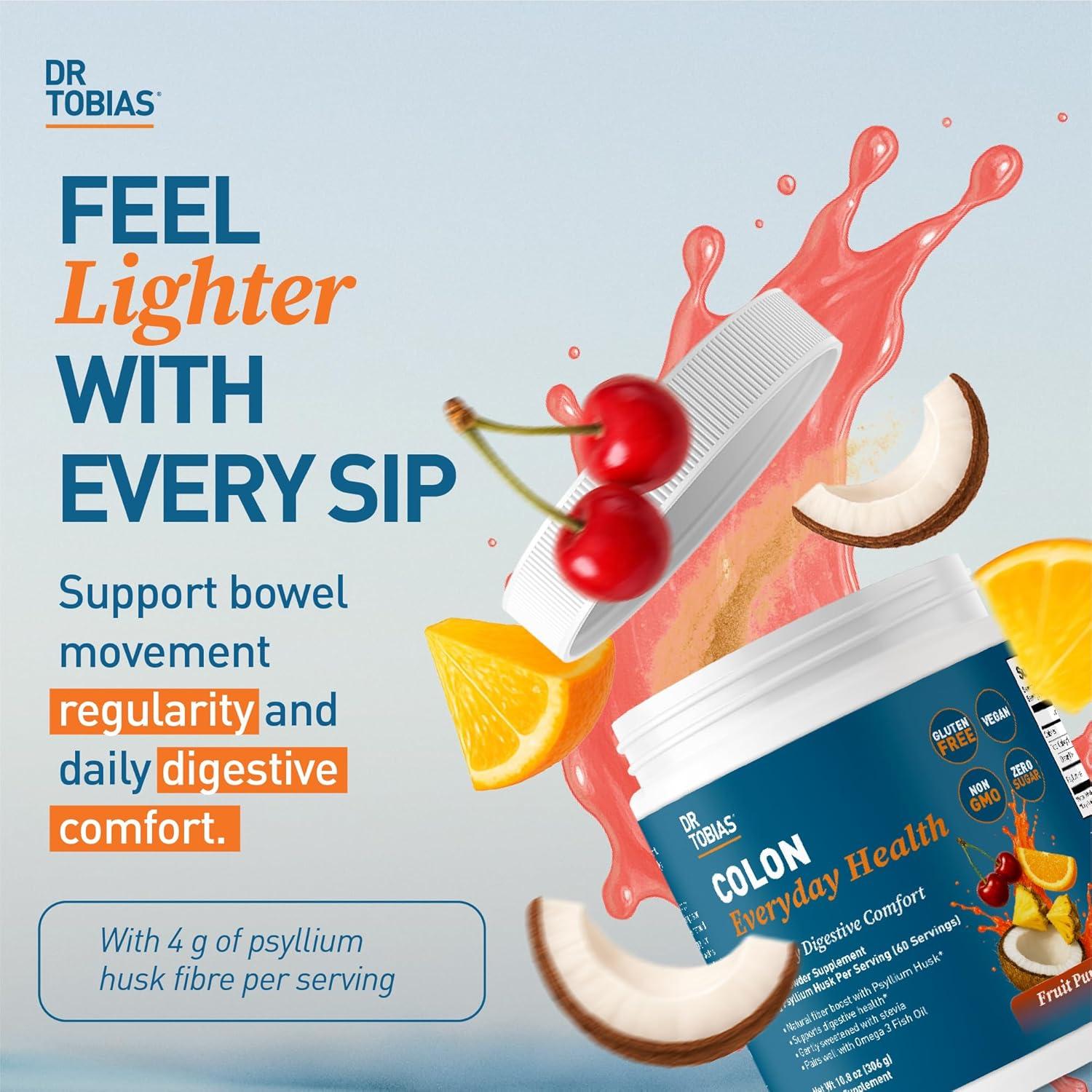 Dr. Tobias Salud Digestiva - Bebida de Fibra Psyllium 356g