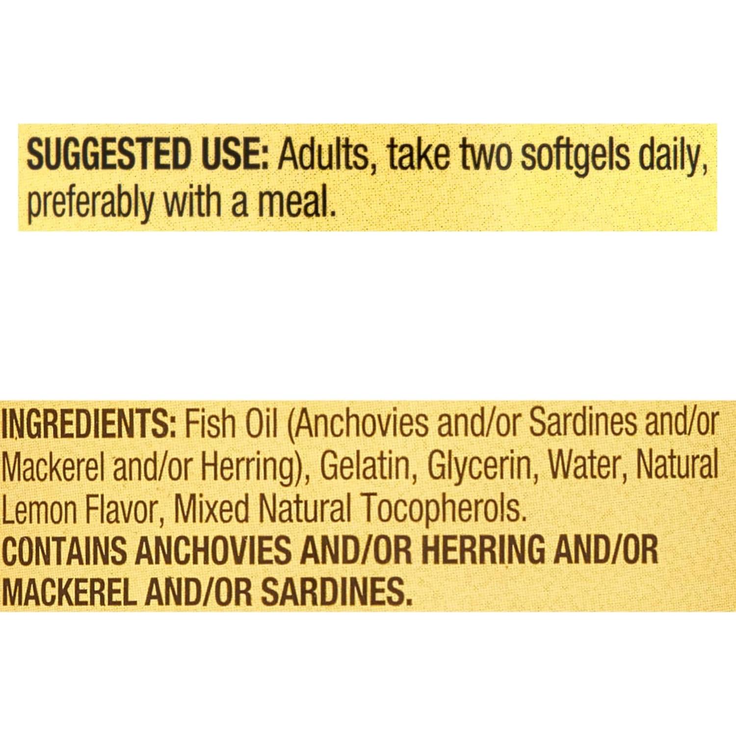 Suplemento Omega-3 Spring Valley 1000 mg 120 Cápsulas Blandas