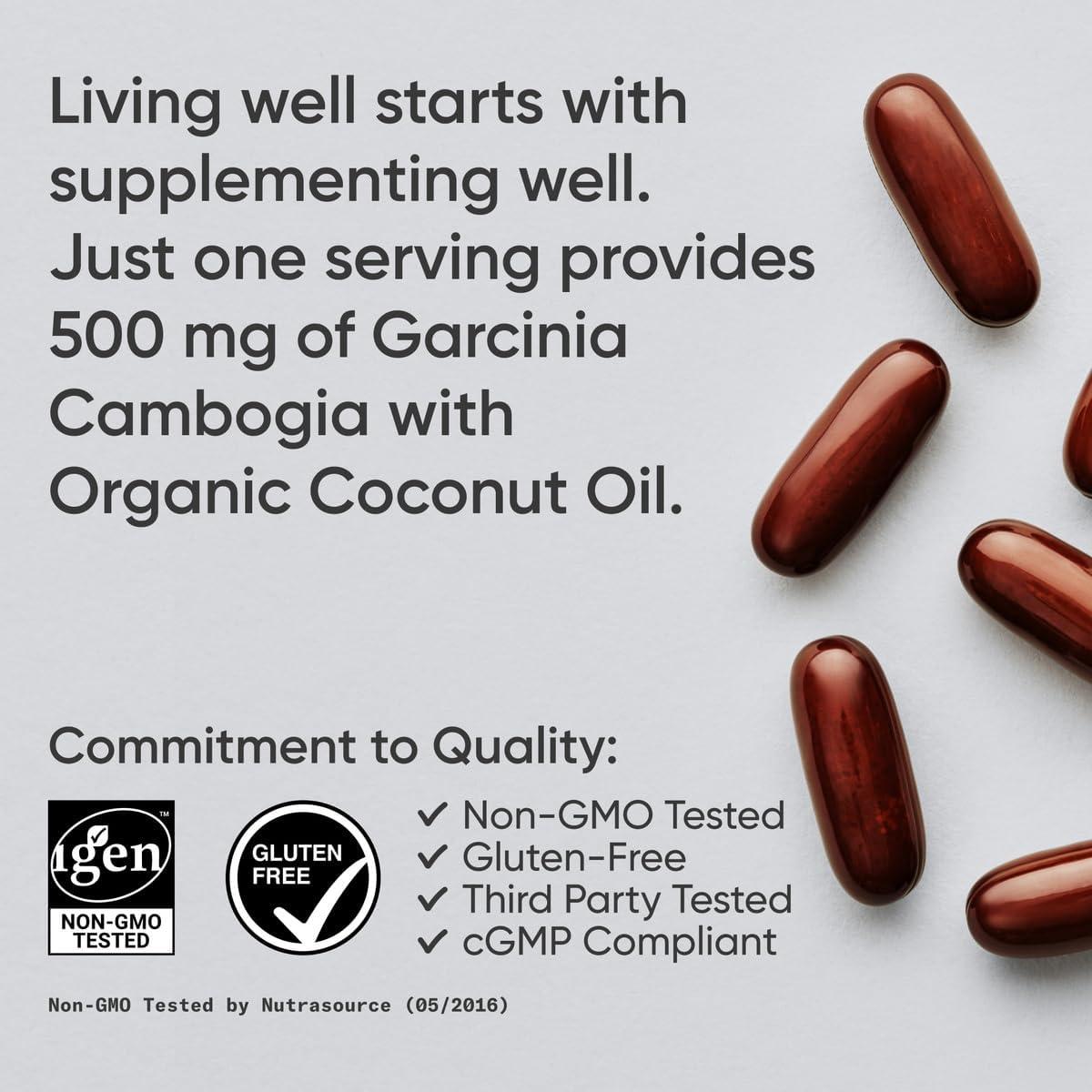 Garcinia Cambogia Sports Research 60% HCA con Aceite de Coco 180 Cápsulas