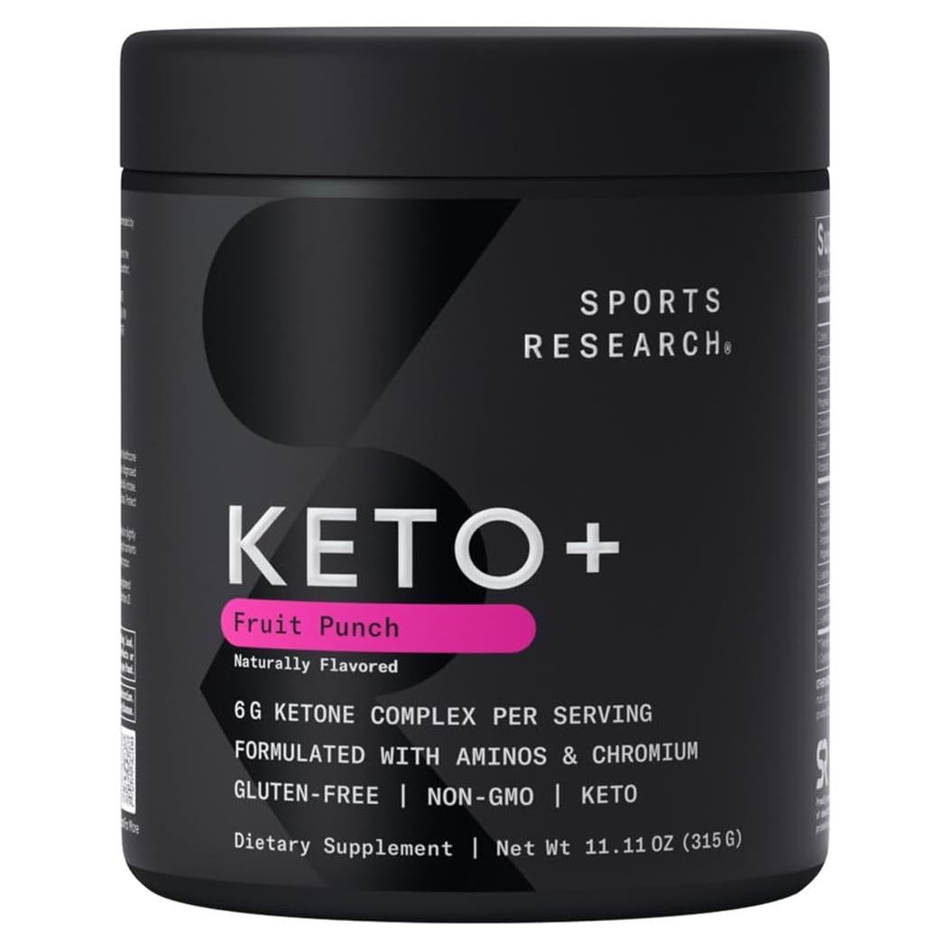 Sports Research Keto Plus Cetonas Exógenas 30 Porciones Sabor Fruta Tropical