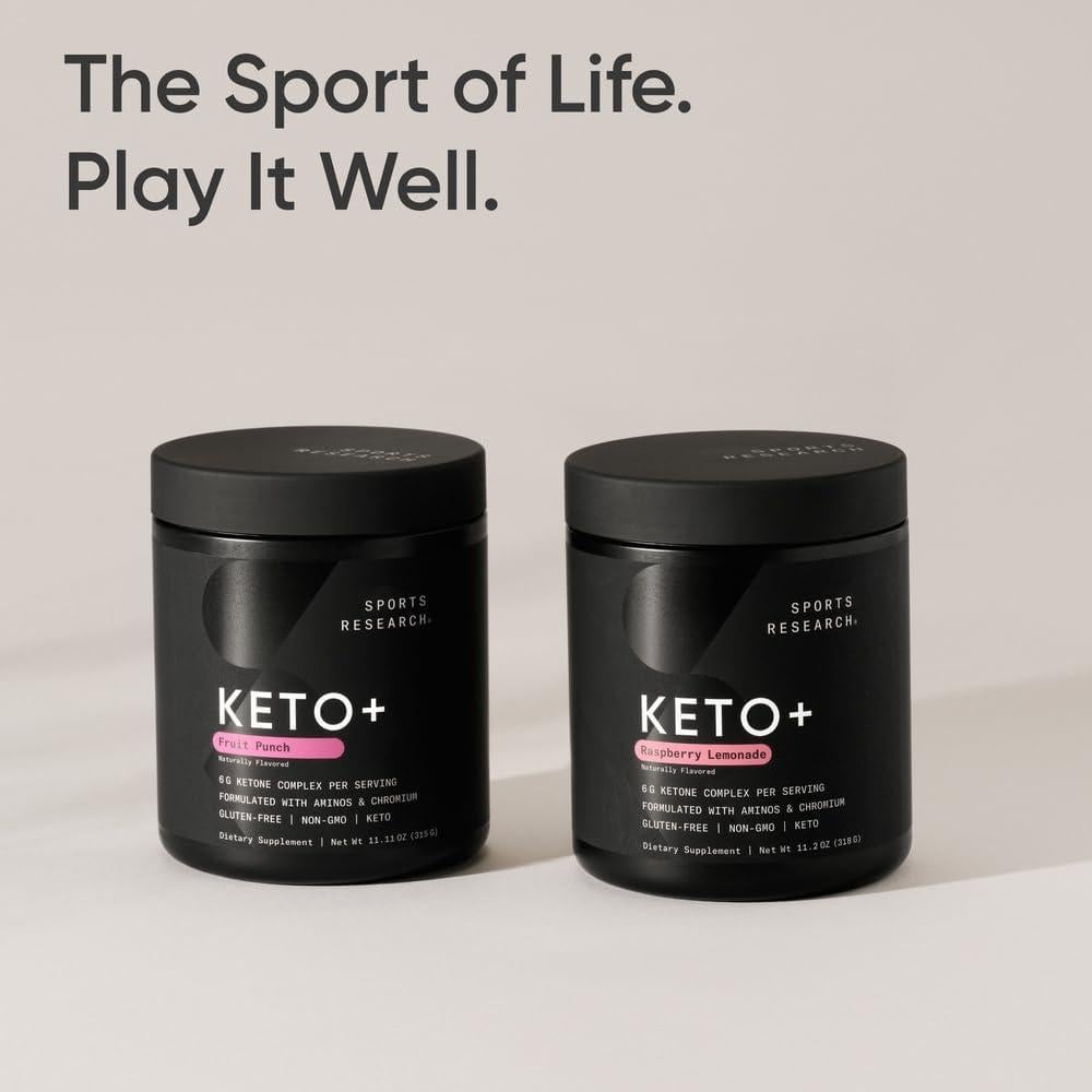 Sports Research Keto Plus Cetonas Exógenas 30 Porciones Sabor Fruta Tropical
