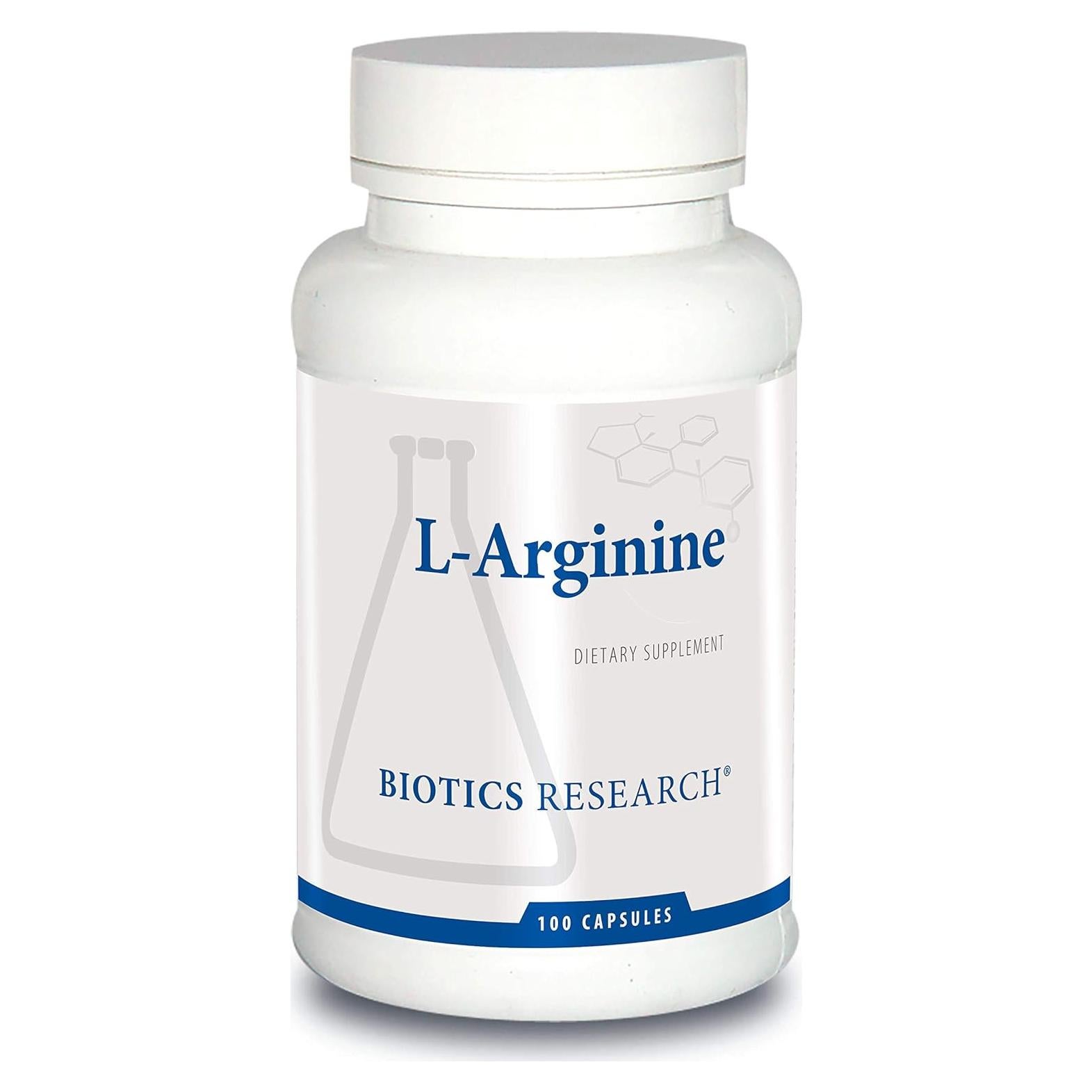 L-Arginina Biotics Research 100 Cápsulas - Aminoácido para Rendimiento Muscular y Salud Cardiovascular