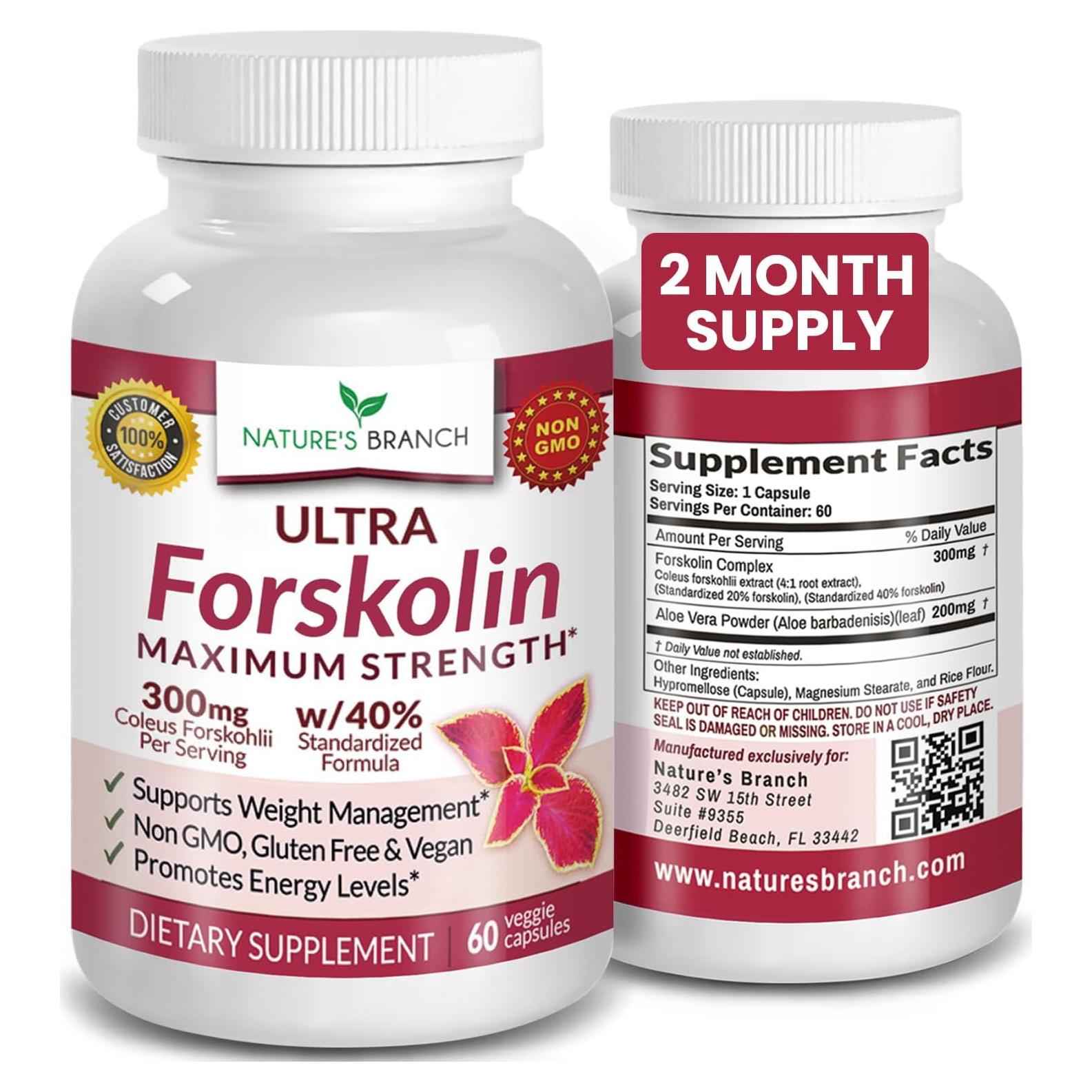 Forskolina Ultra Pura Nature's Branch 60 Cápsulas Veganas 40%