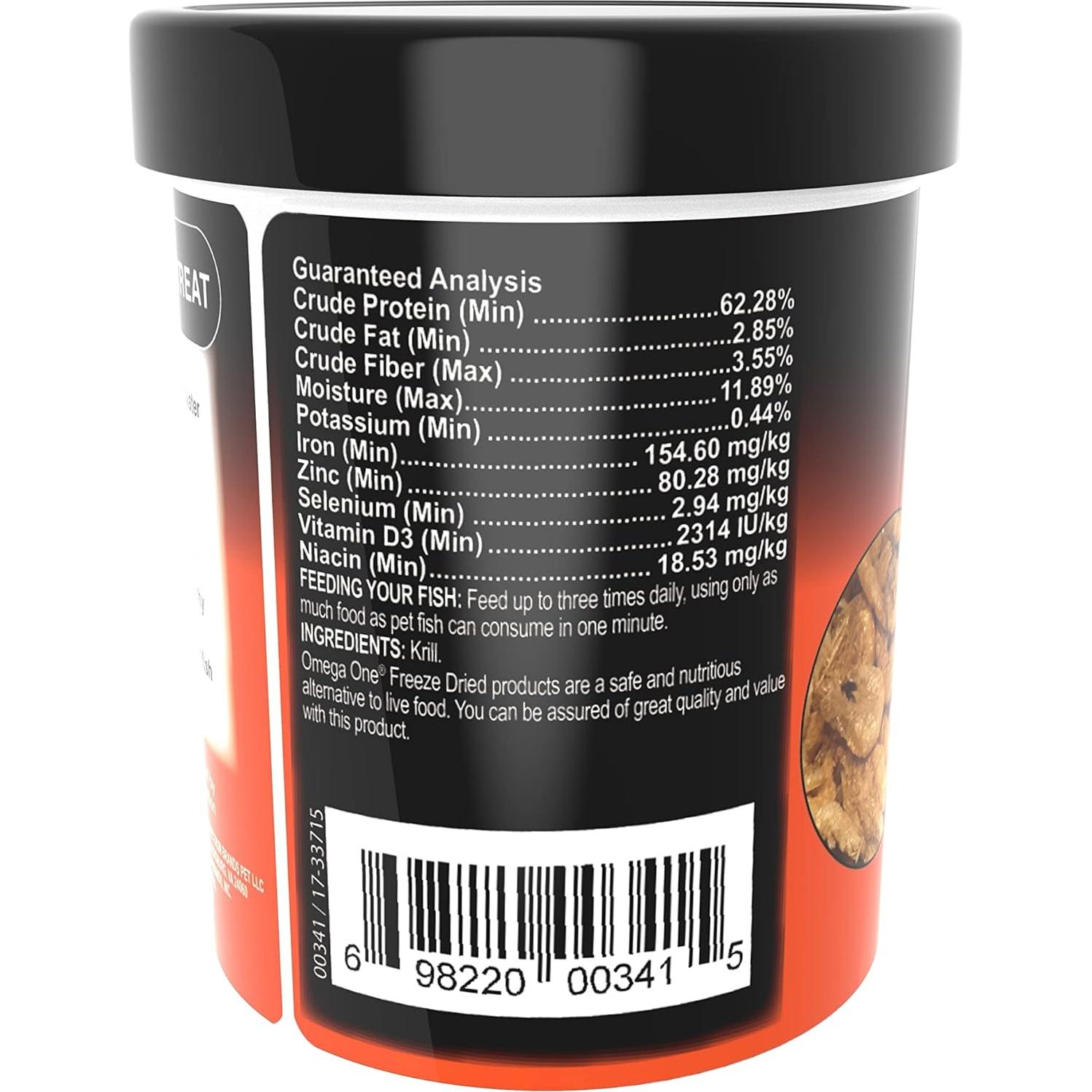 Krill Liofilizado Omega One 21 g - Alimento para Peces