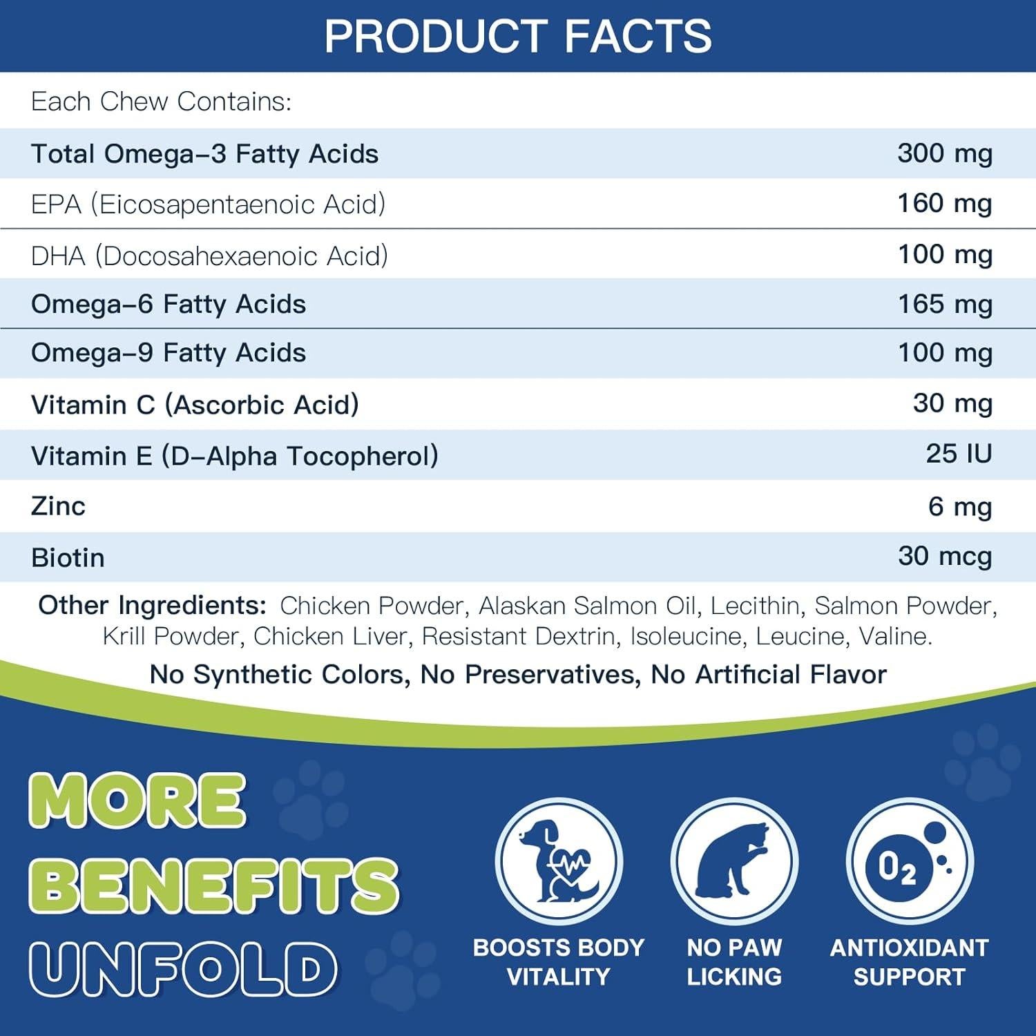 Suplemento Omega 3 Nature Target para Perros - 180 Masticables