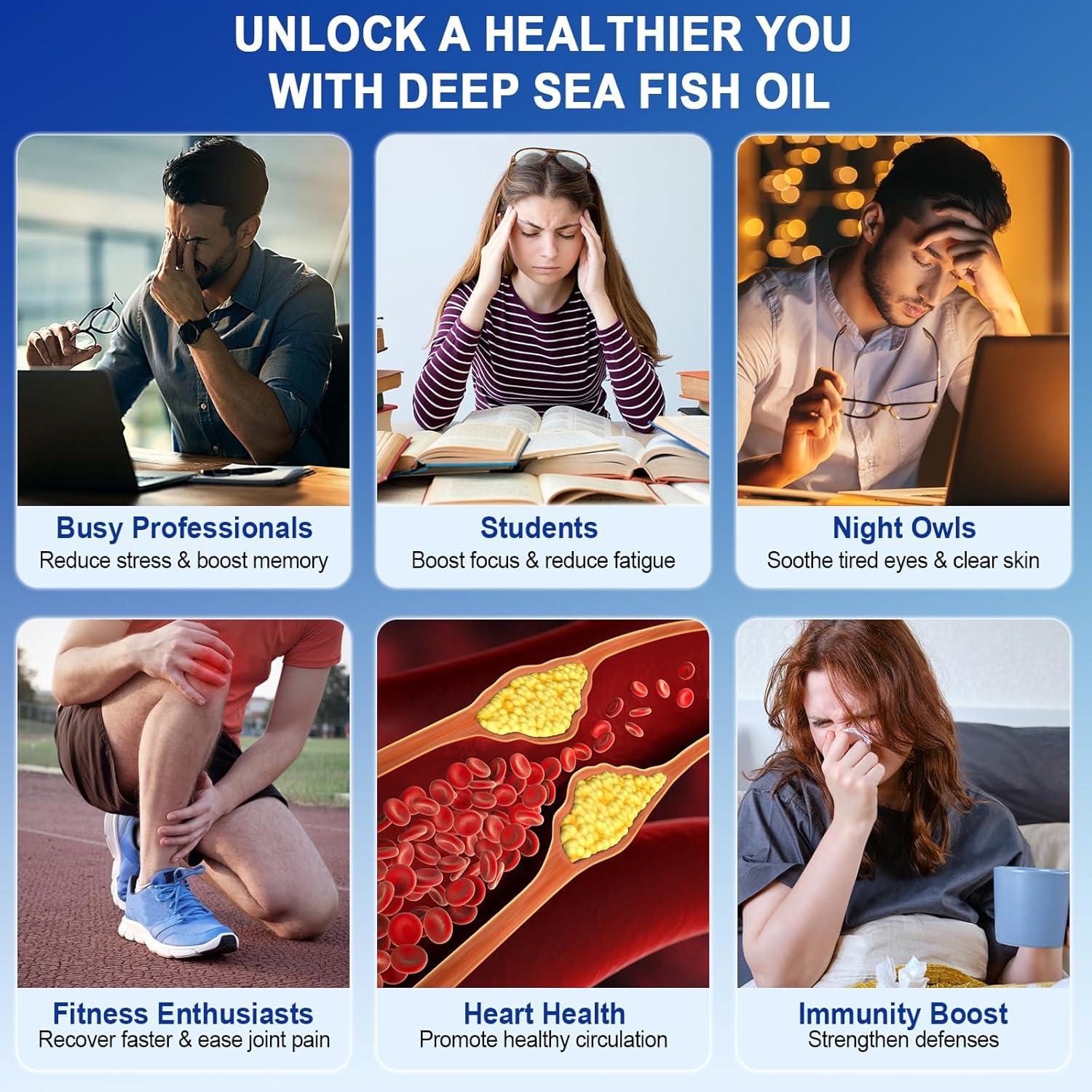 Suplemento Omega 3 Beyxdu 1280mg Aceite de Pescado 240 Cápsulas