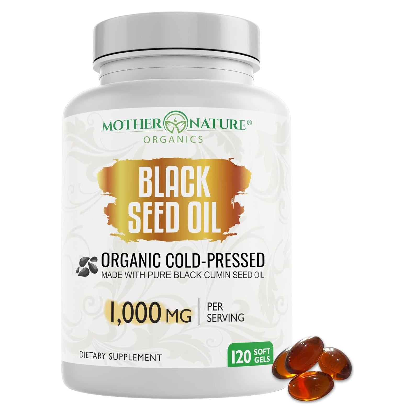 Cápsulas de Aceite de Semilla Negra Orgánico MNO 1000mg 120ct