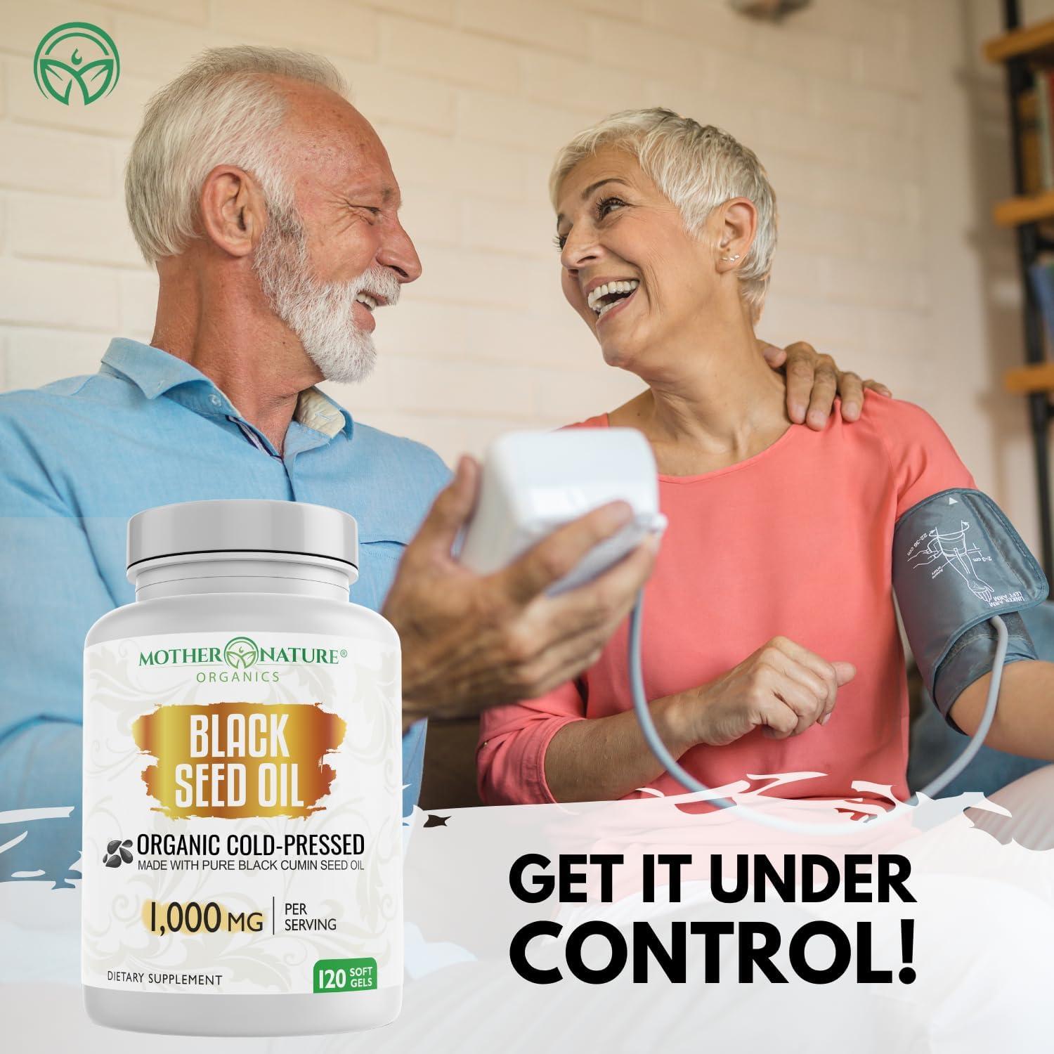 Cápsulas de Aceite de Semilla Negra Orgánico MNO 1000mg 120ct