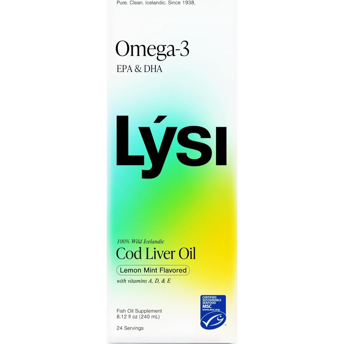 Aceite de Hígado de Bacalao LYSI 240ml Omega-3 Menta y Limón